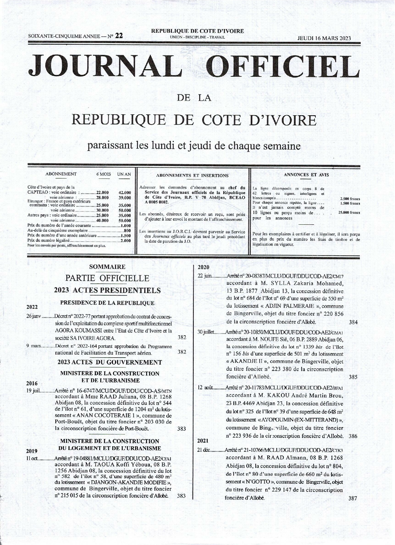 JO 2023-022