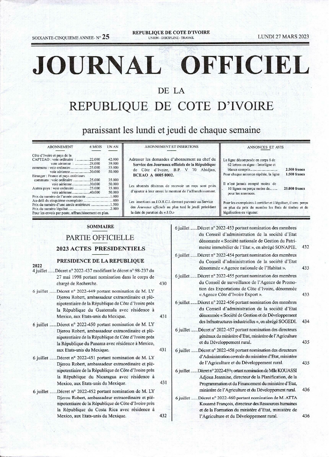 JO 2023-025