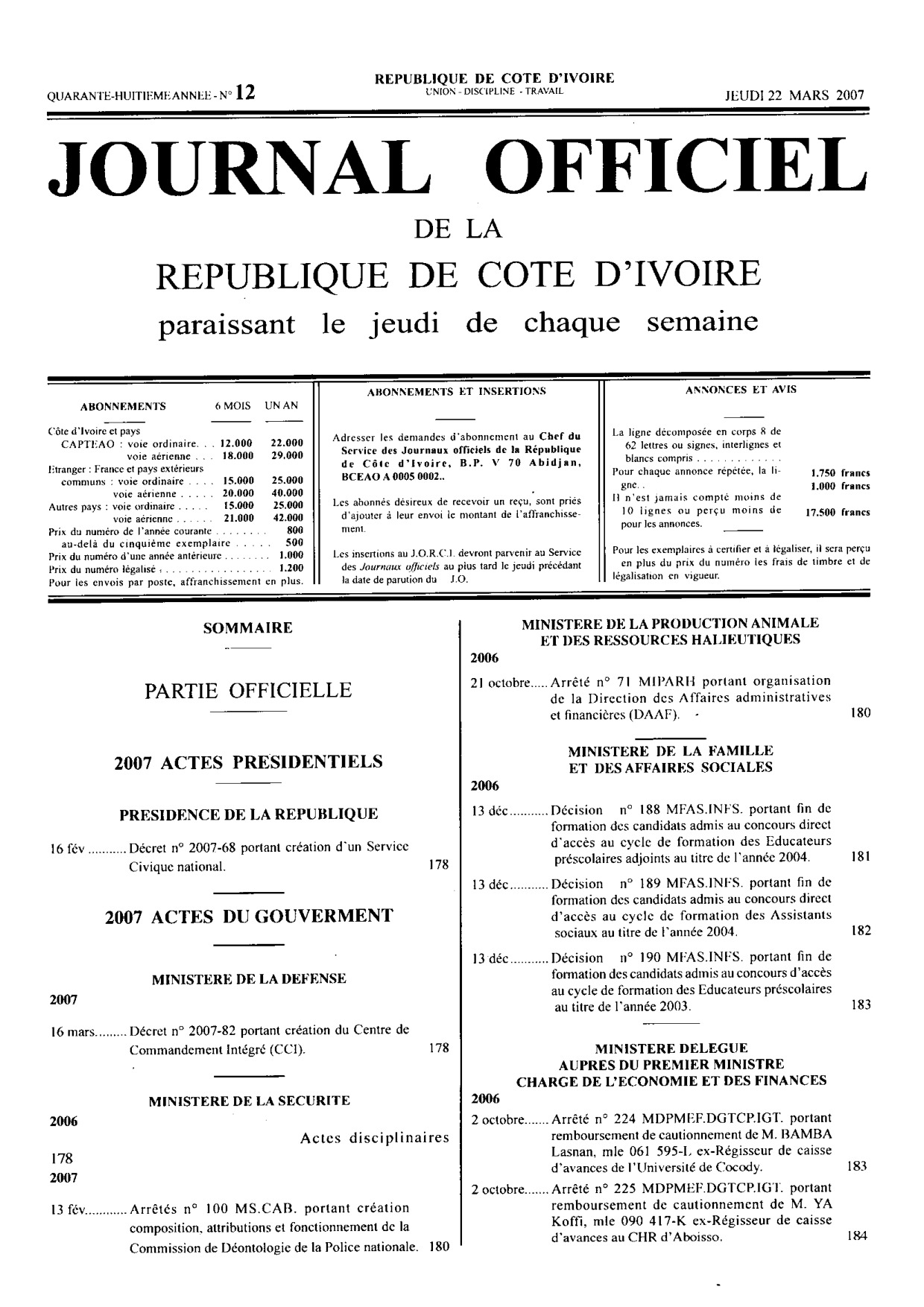 JO 2007-012