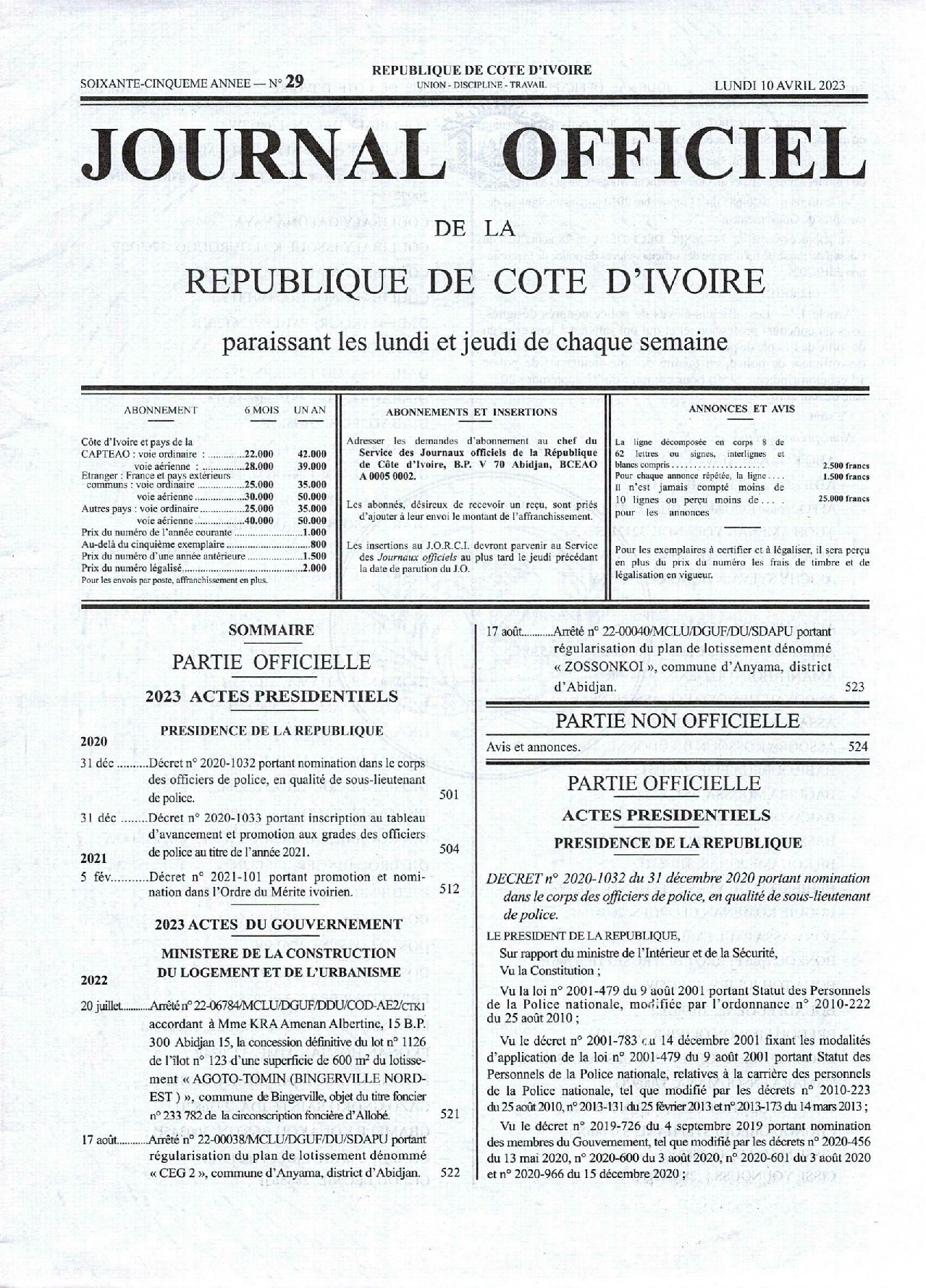 JO 2023-029