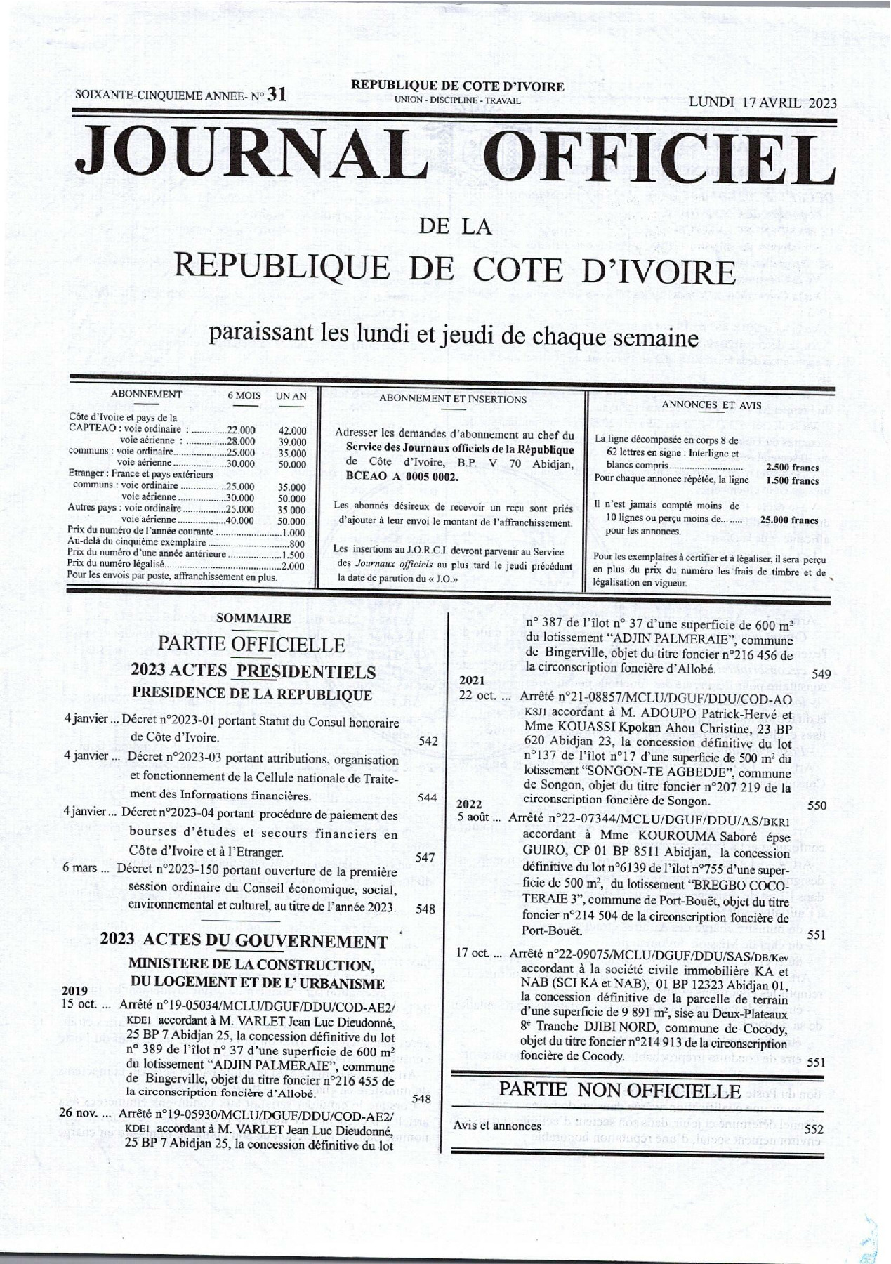 JO 2023-031