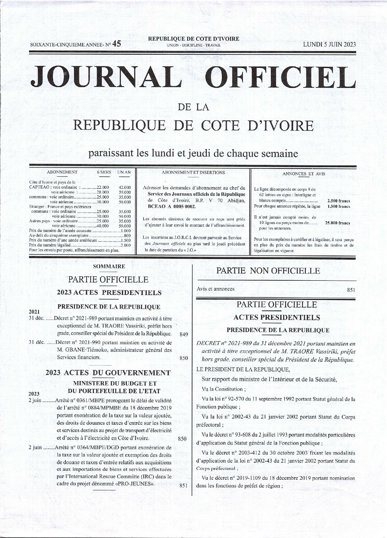 JO 2023-045