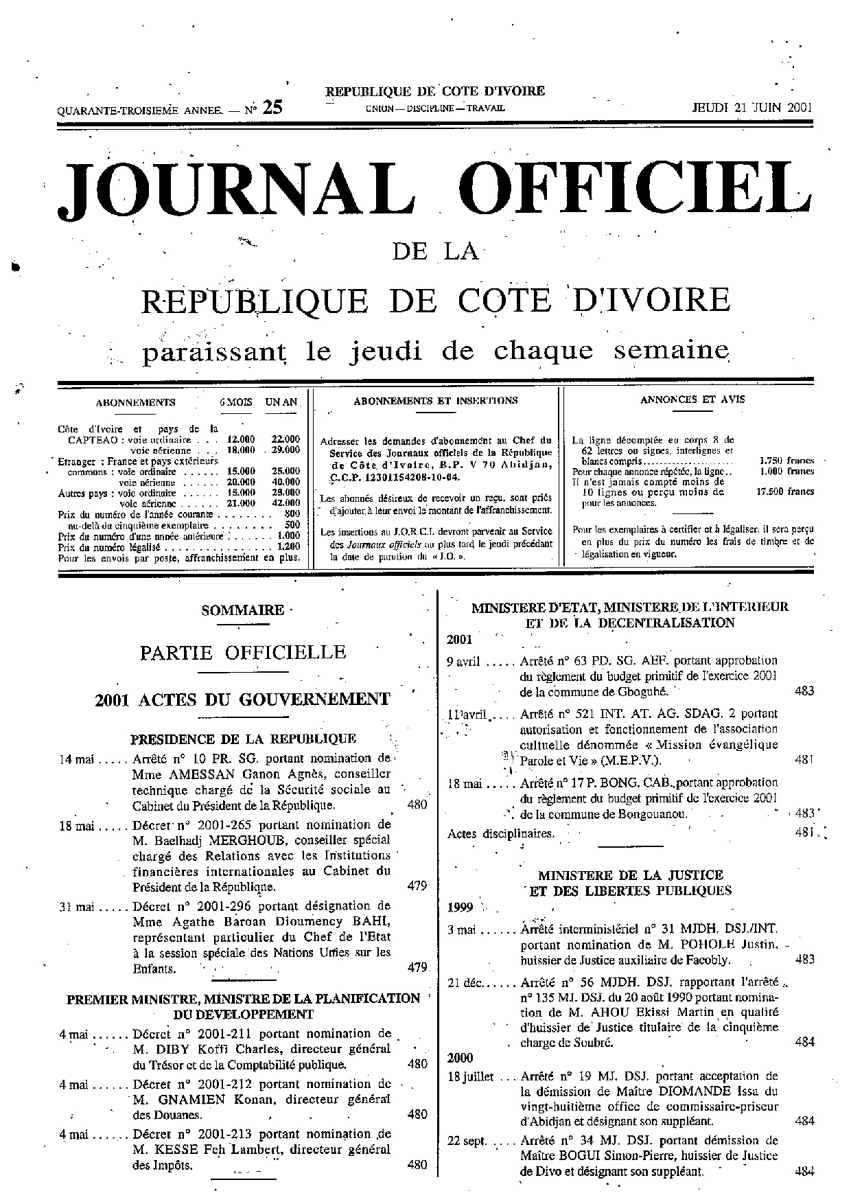 JO 2001-025