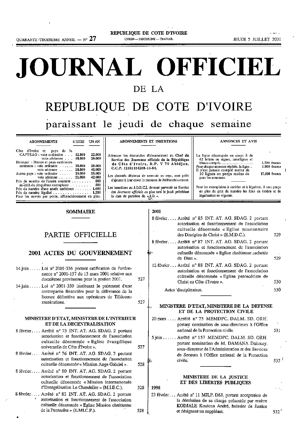 JO 2001-027