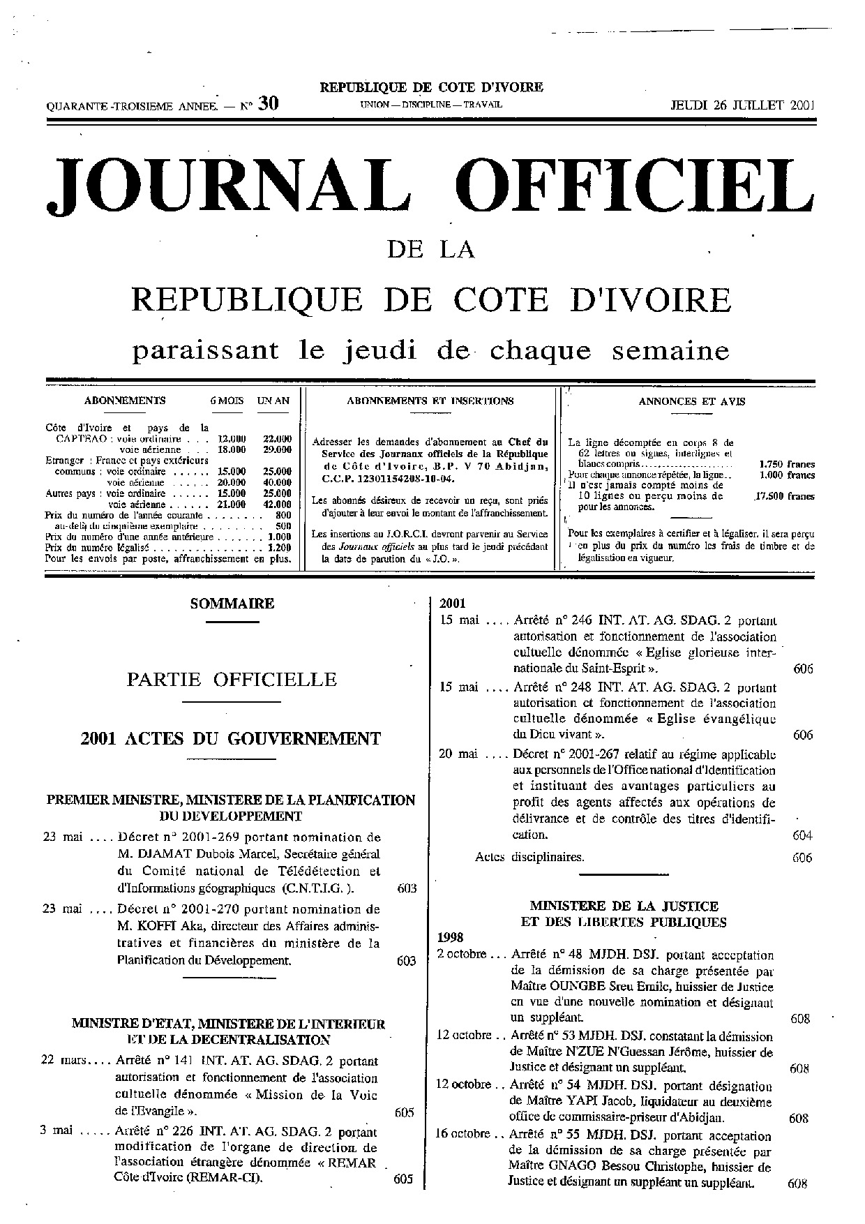 JO 2001-030