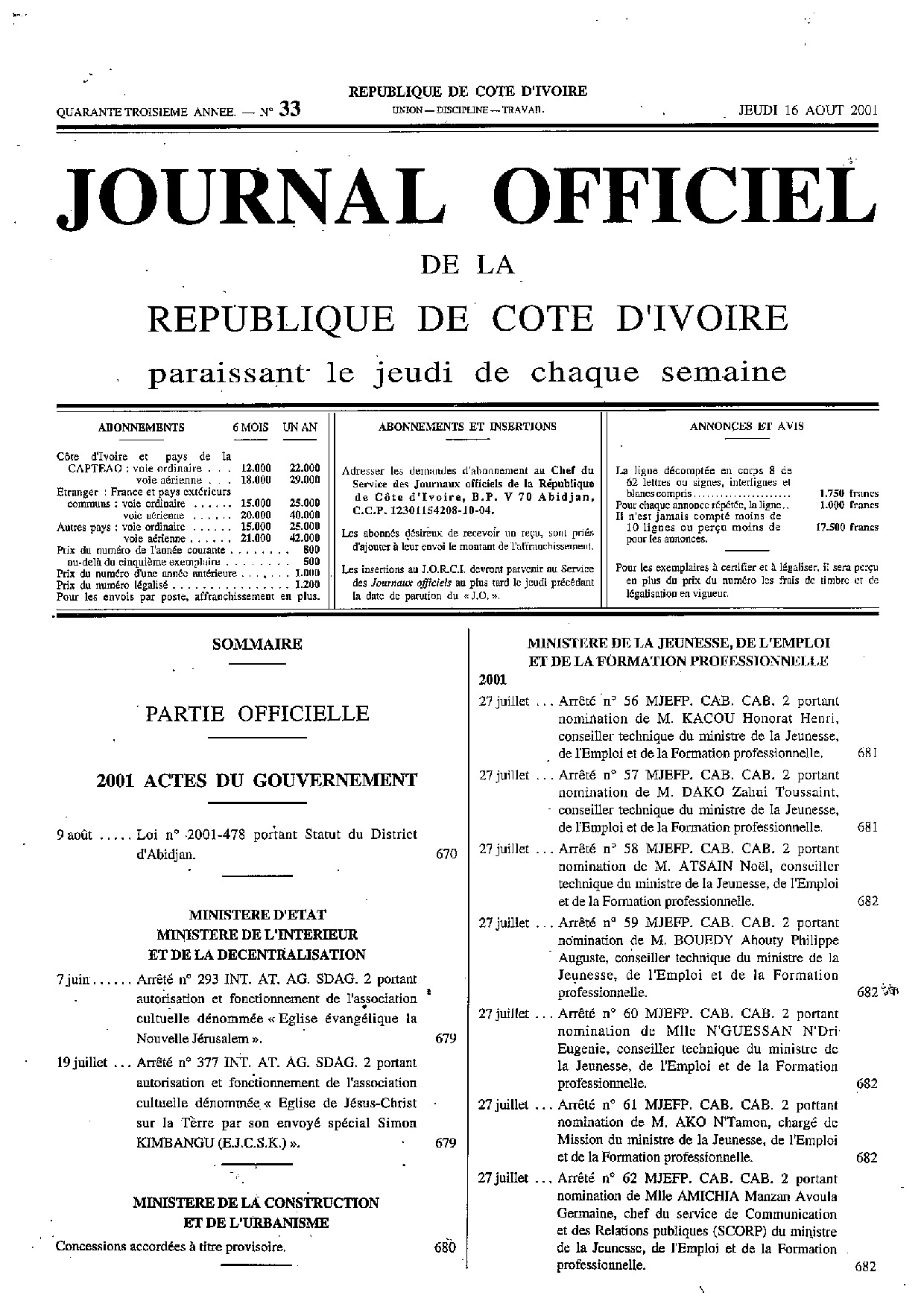 JO 2001-033