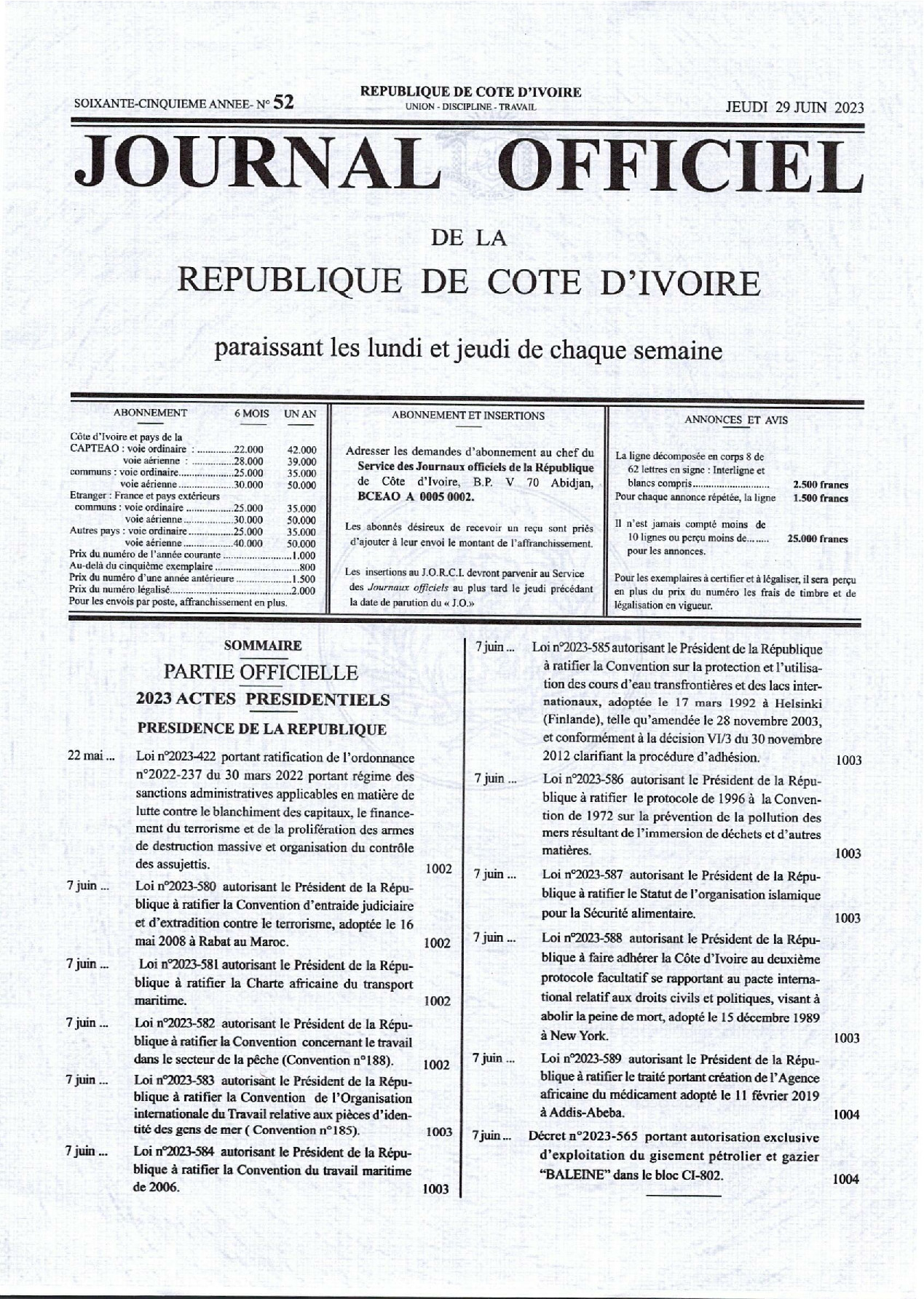 JO 2023-052