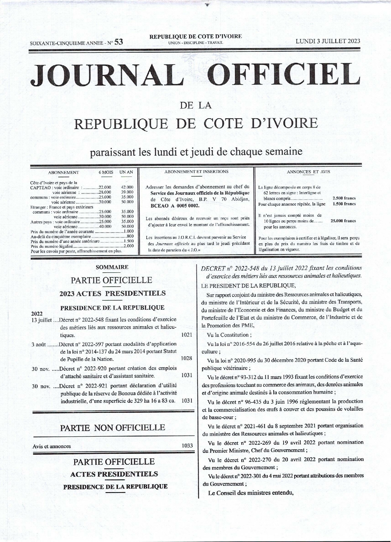 JO 2023-053