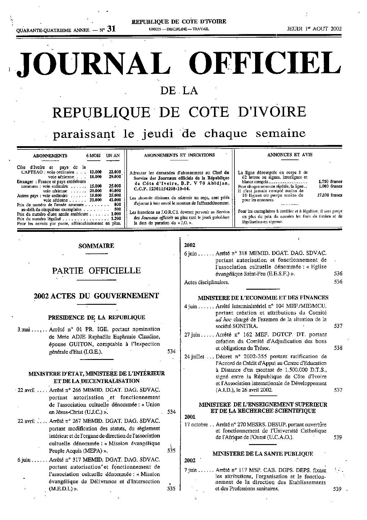 JO 2002-031