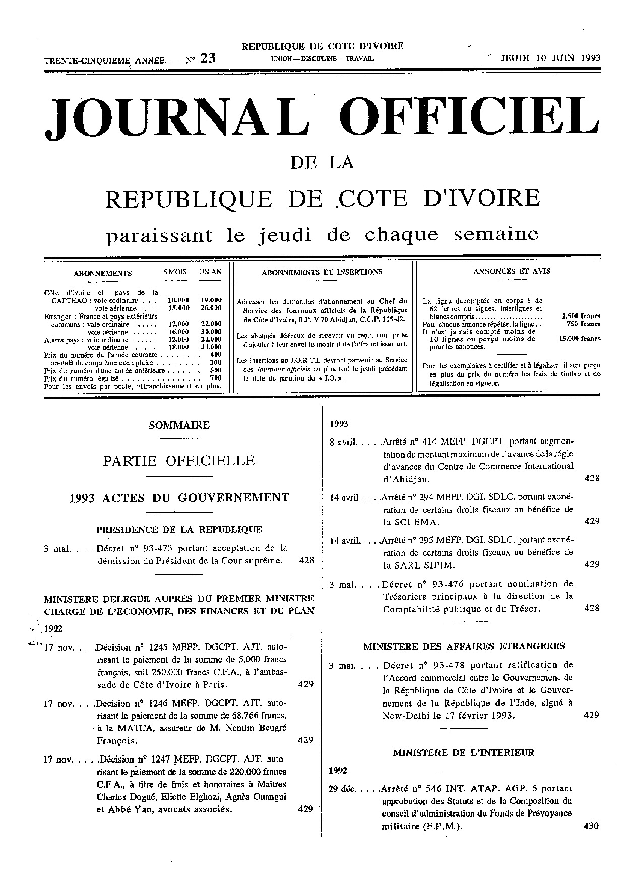 JO 1993-023
