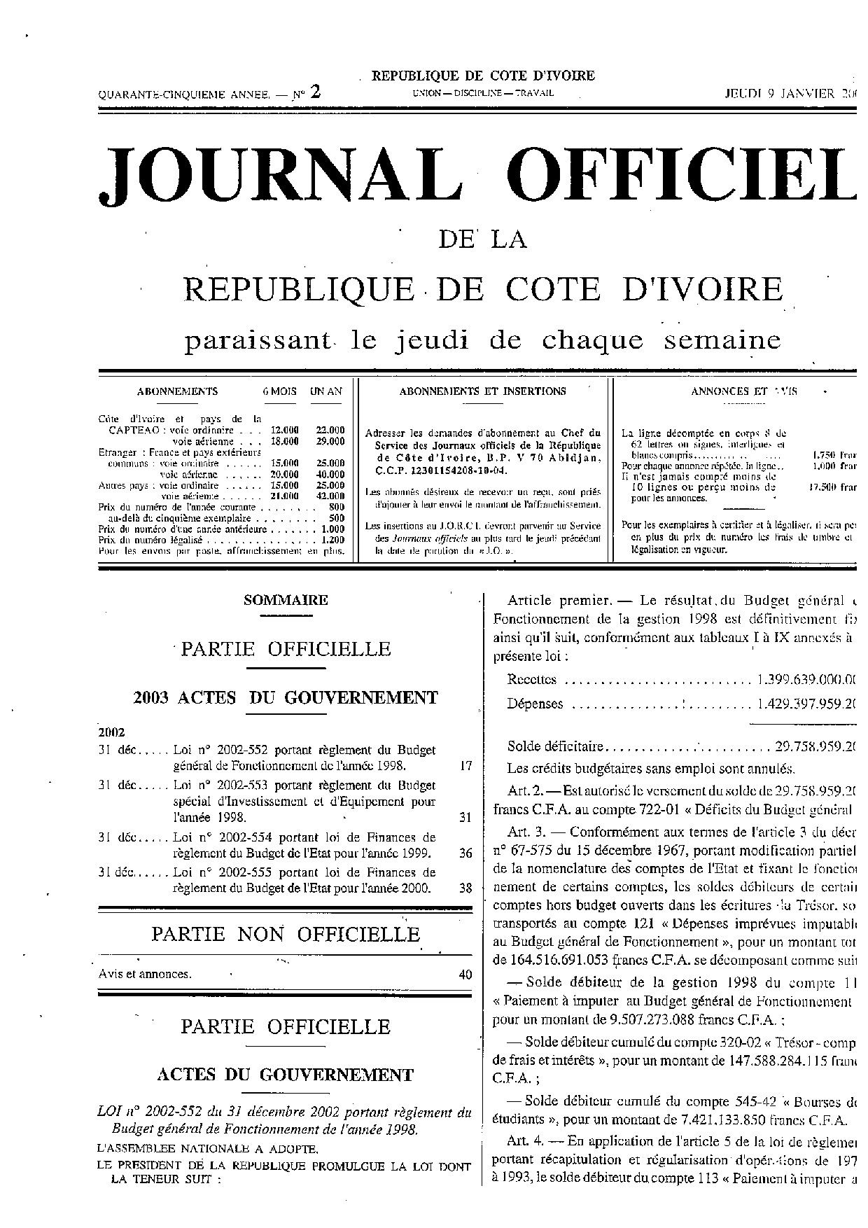 JO 2003-002