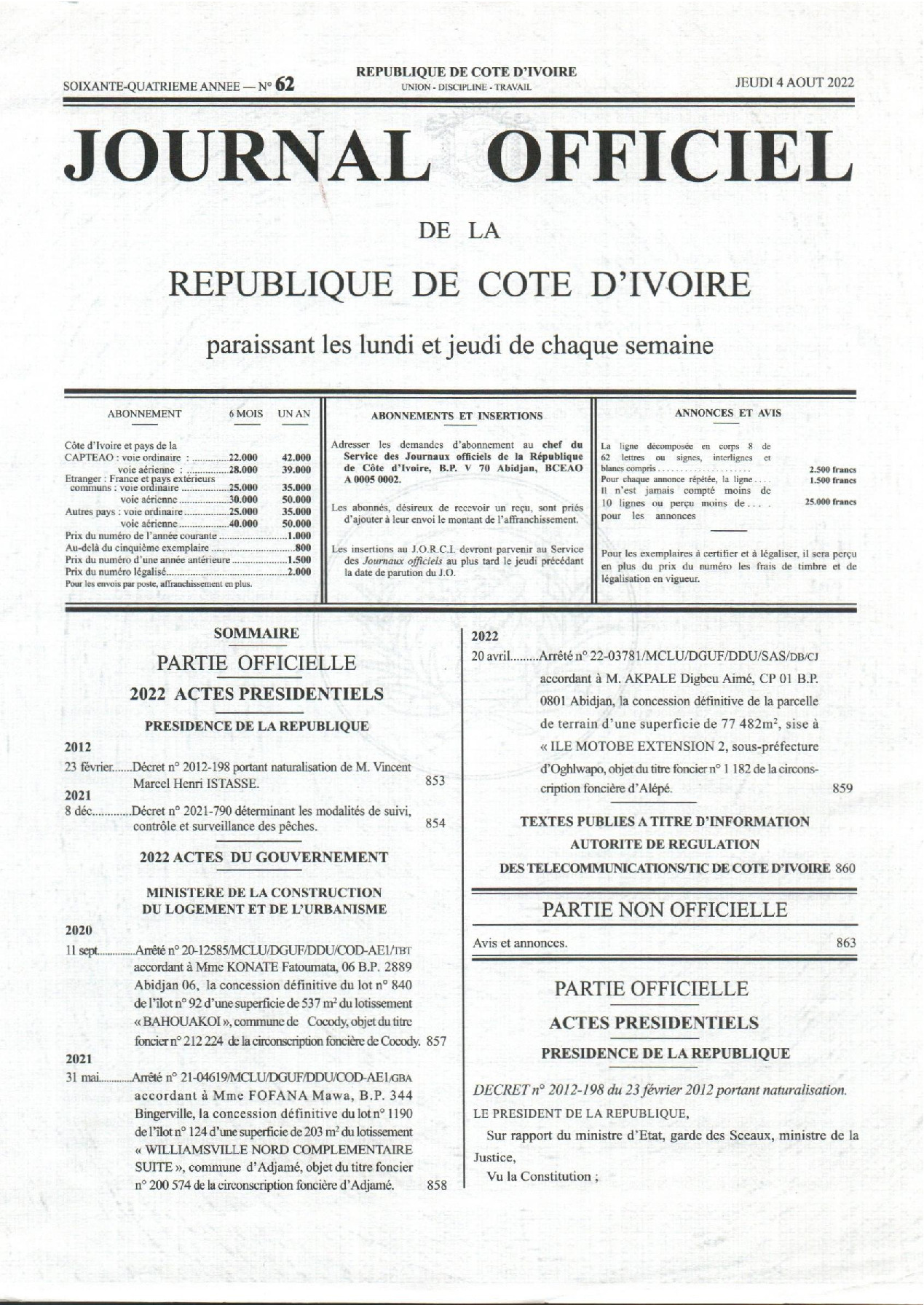 JO 2022-062