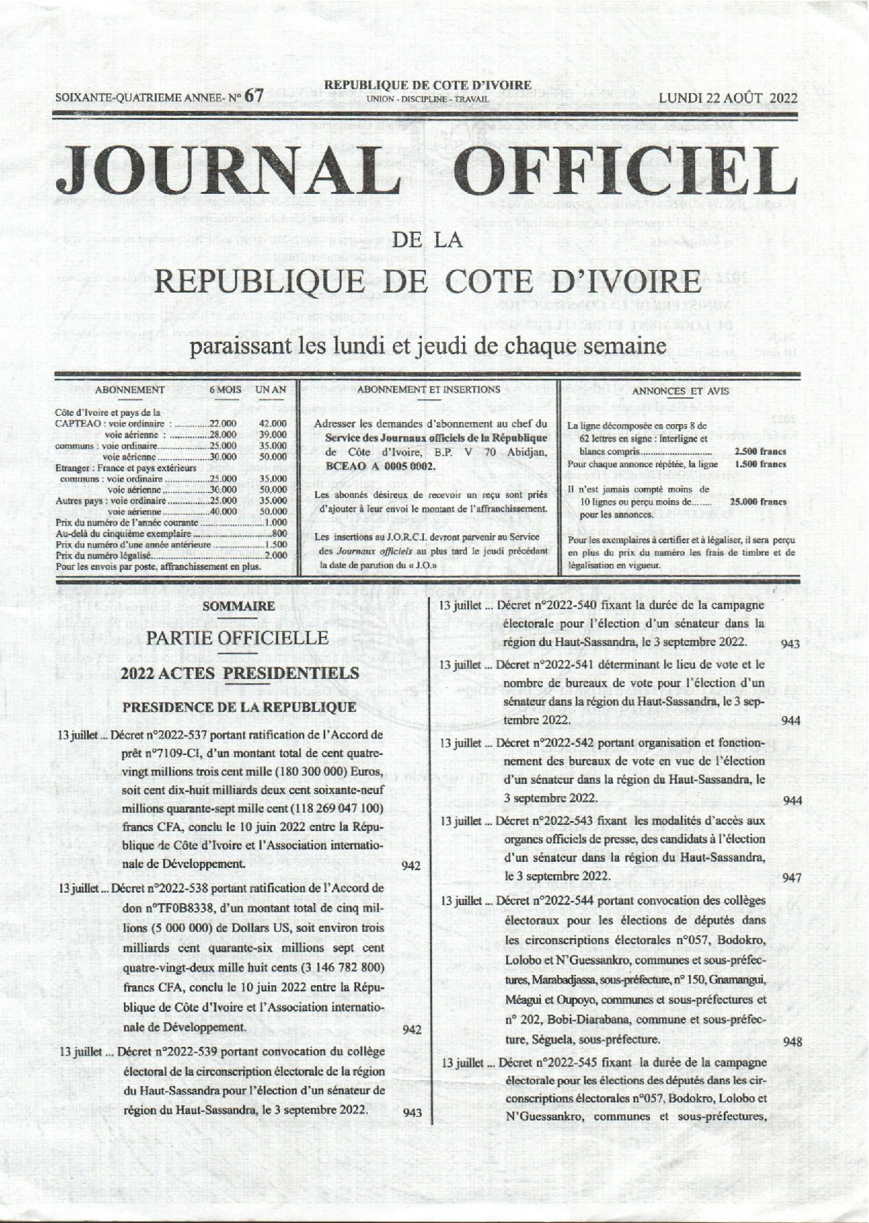 JO 2022-067