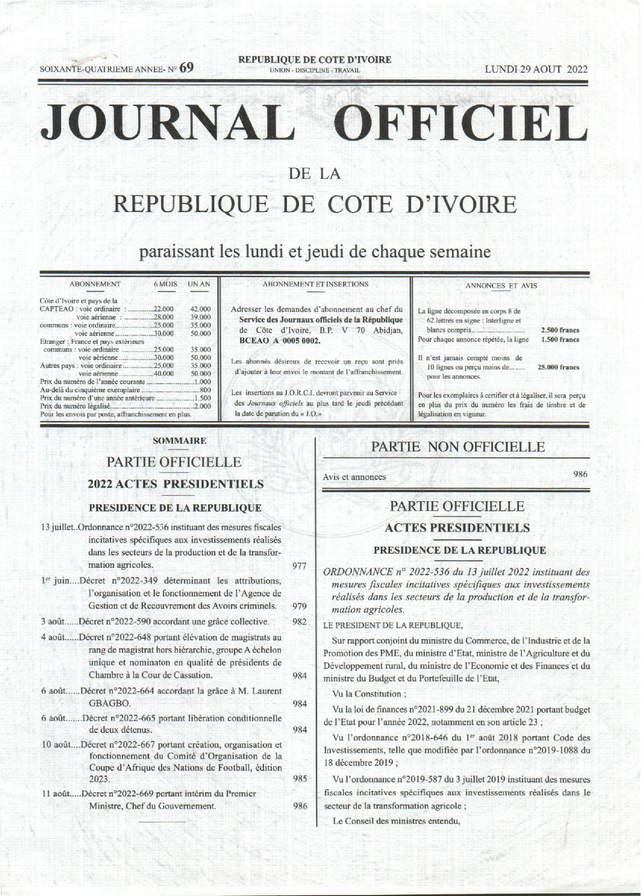 JO 2022-069