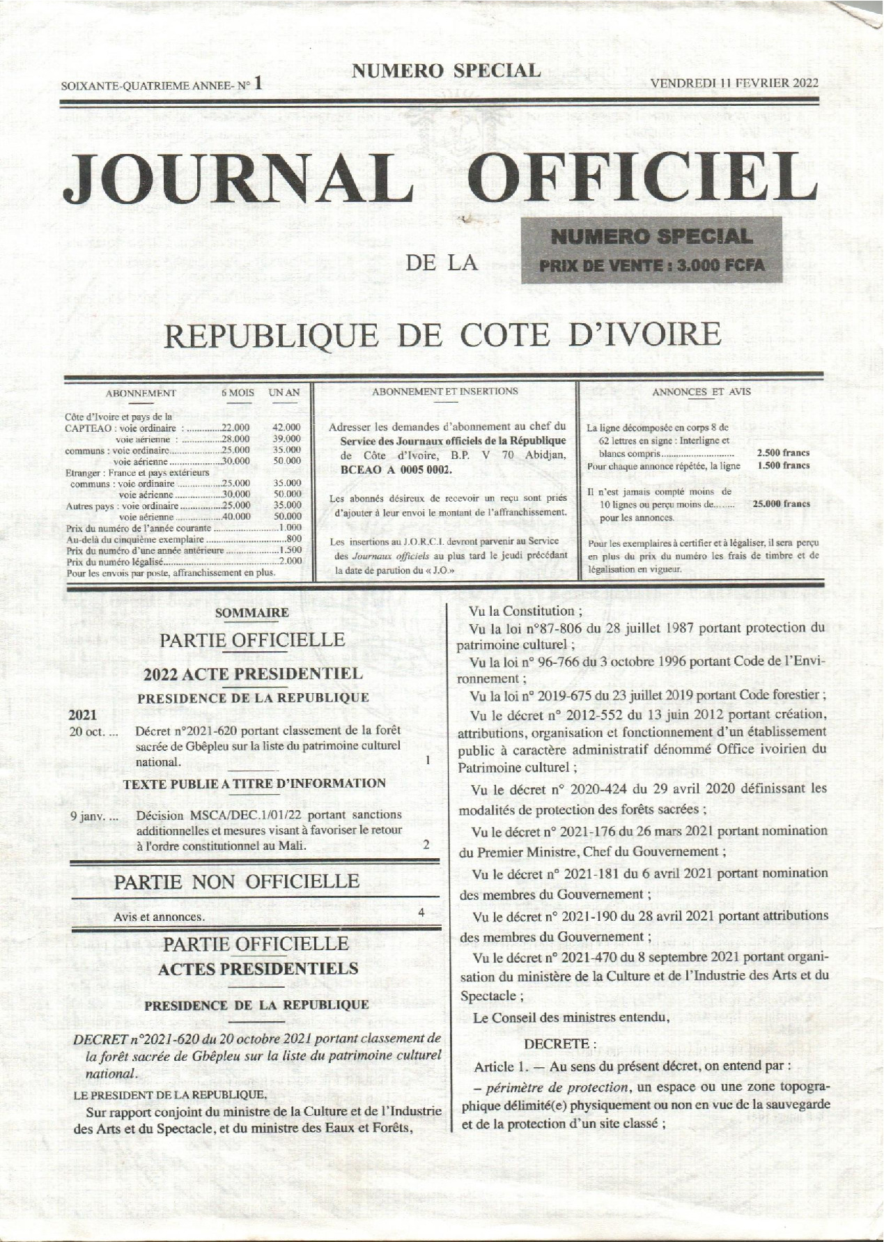 JO 2022-001