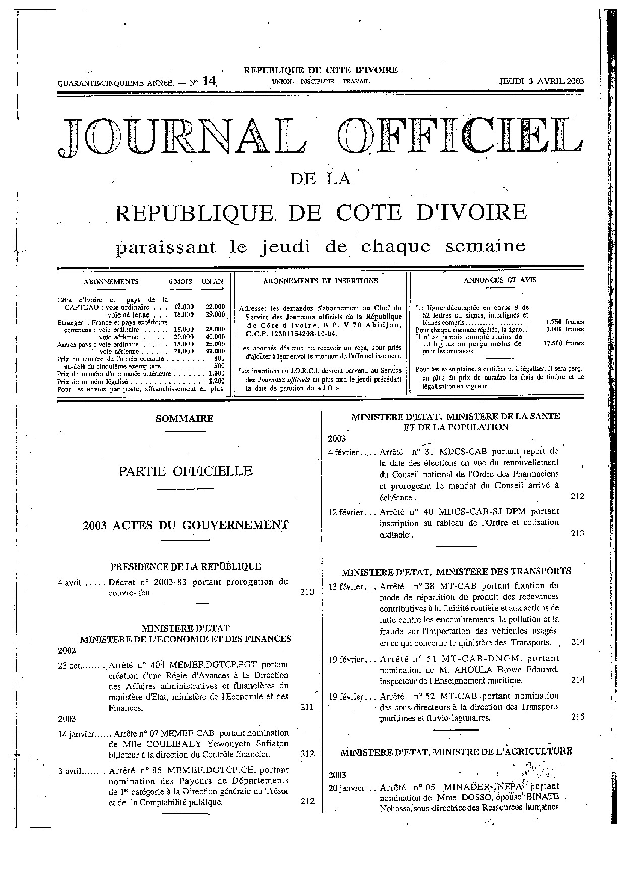 JO 2003-014