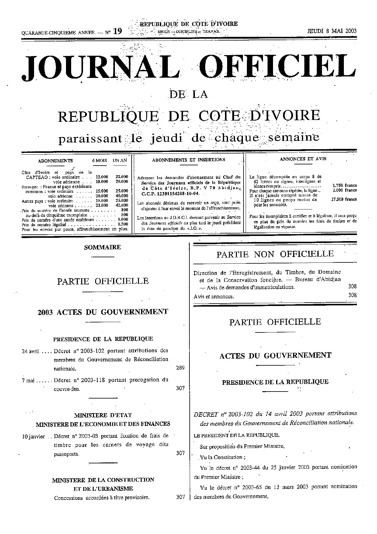 JO 2003-019