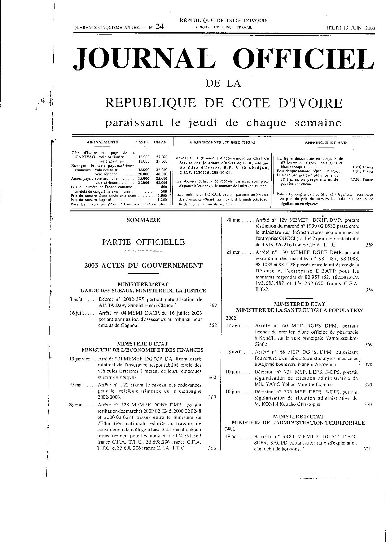 JO 2003-024