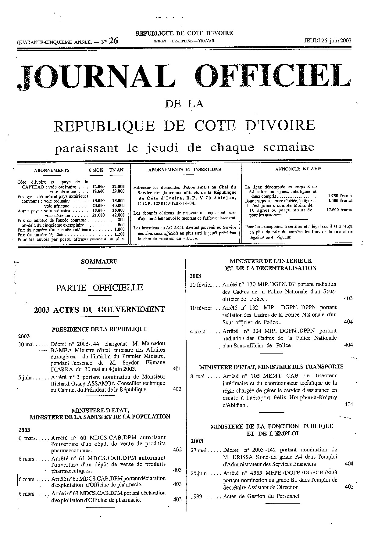 JO 2003-026