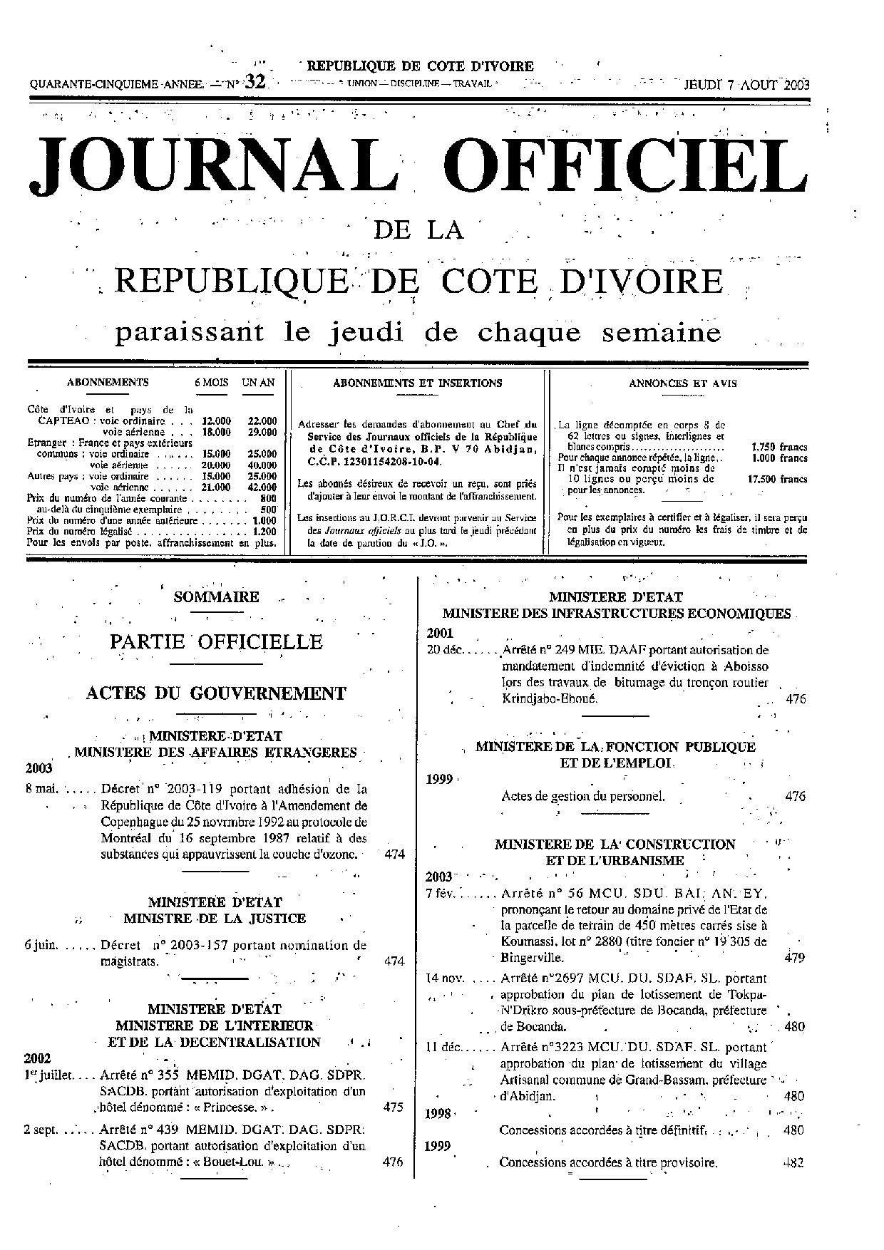 JO 2003-032