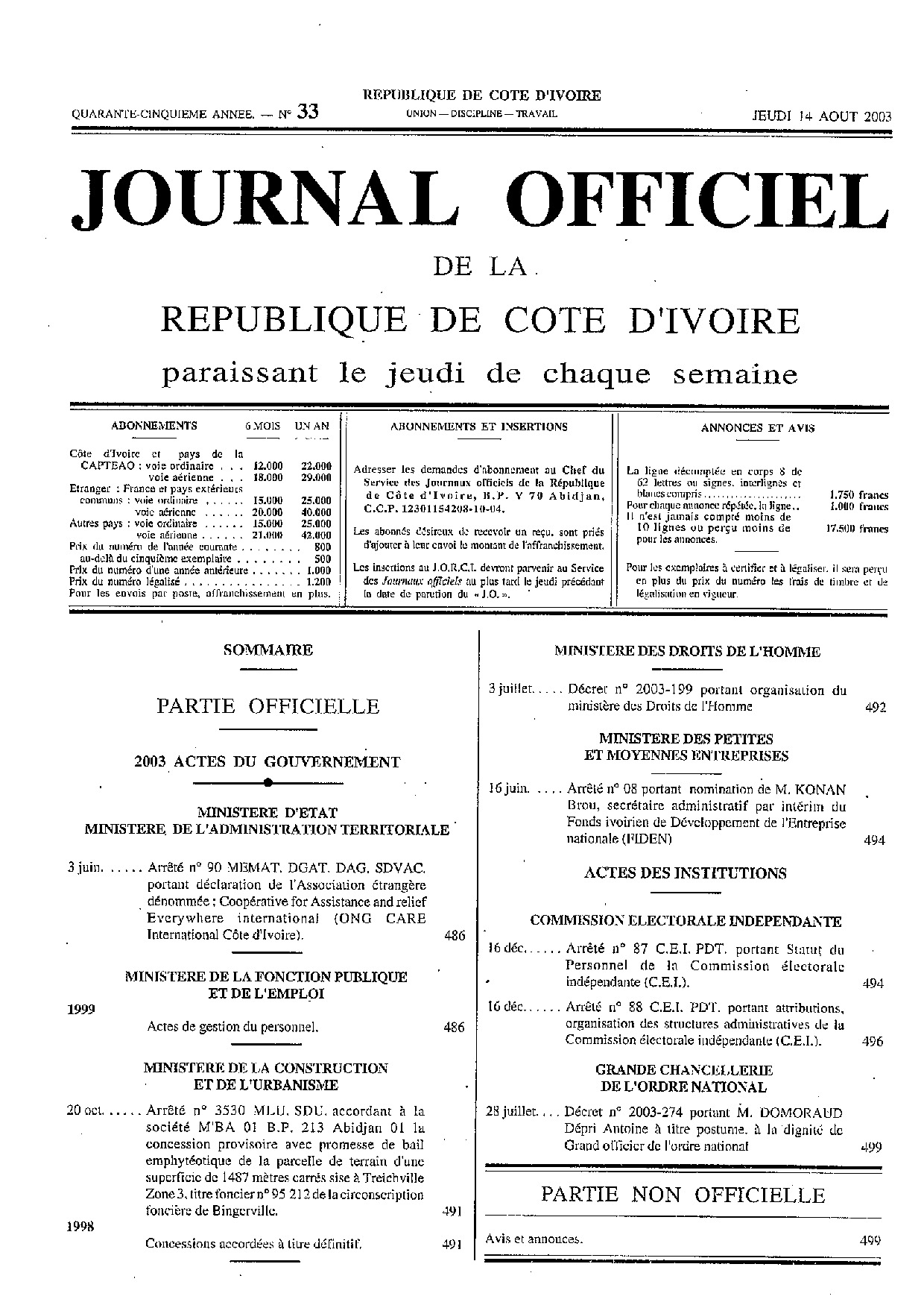 JO 2003-033