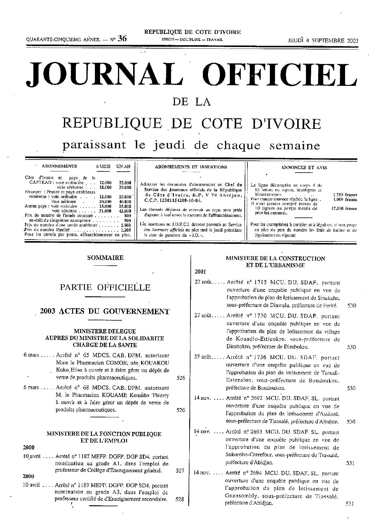 JO 2003-036