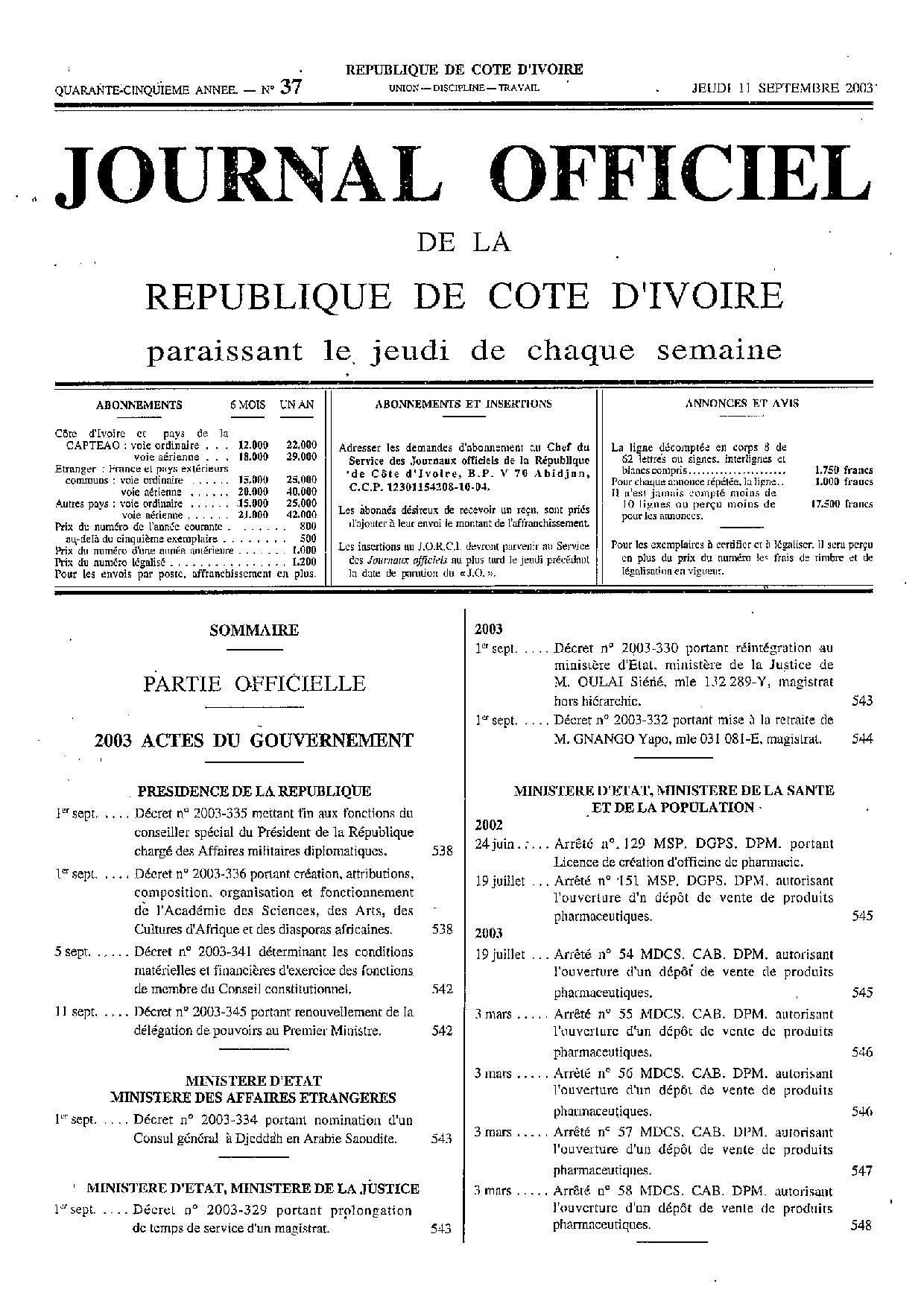 JO 2003-037