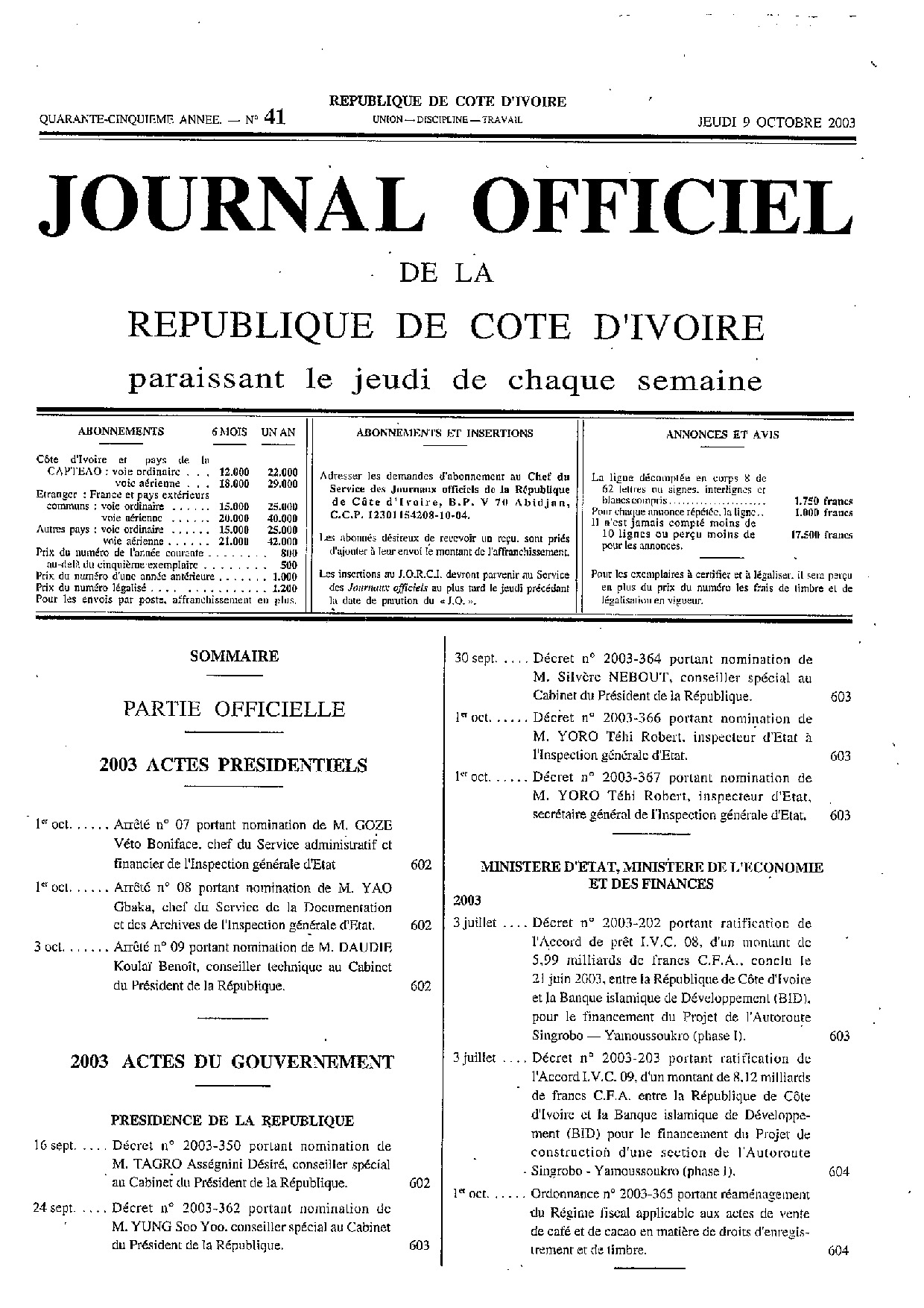 JO 2003-041
