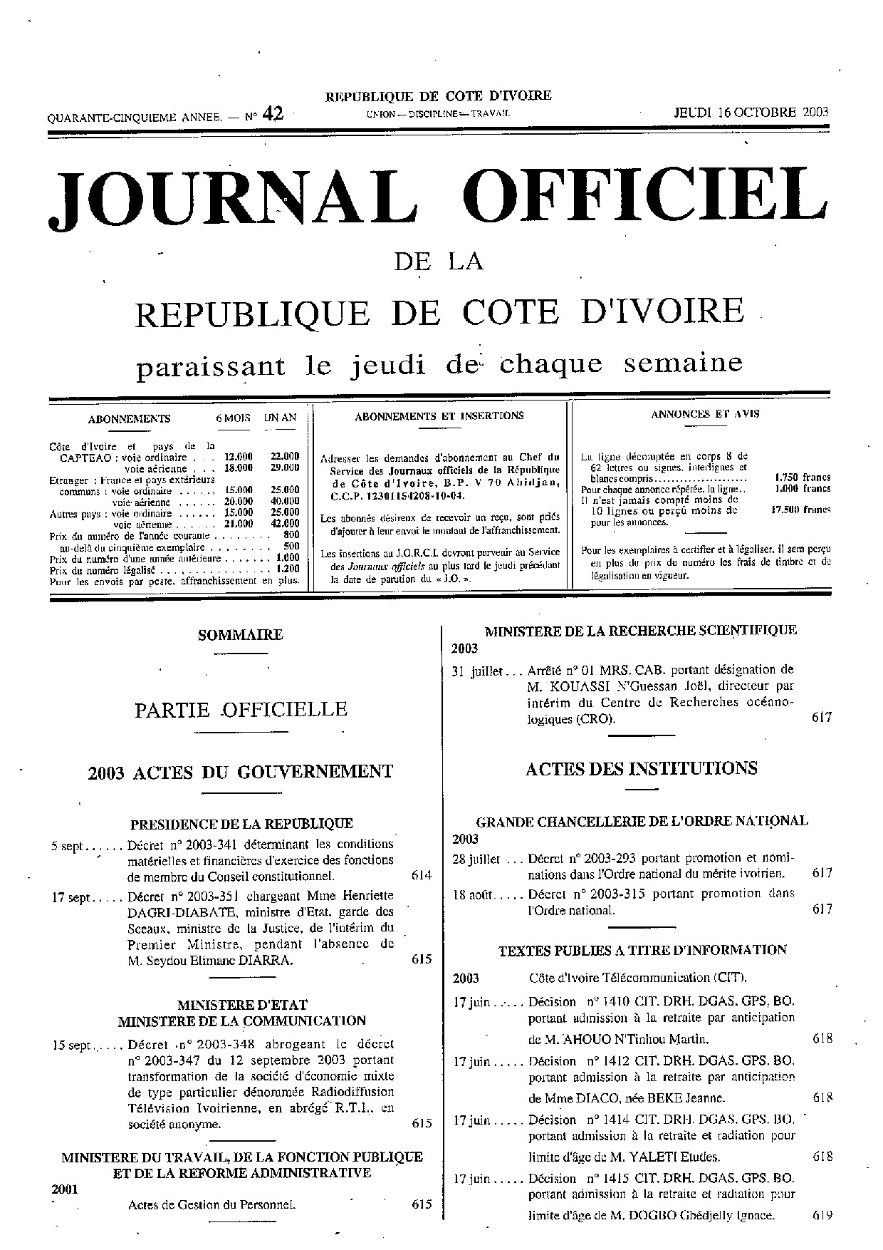 JO 2003-042