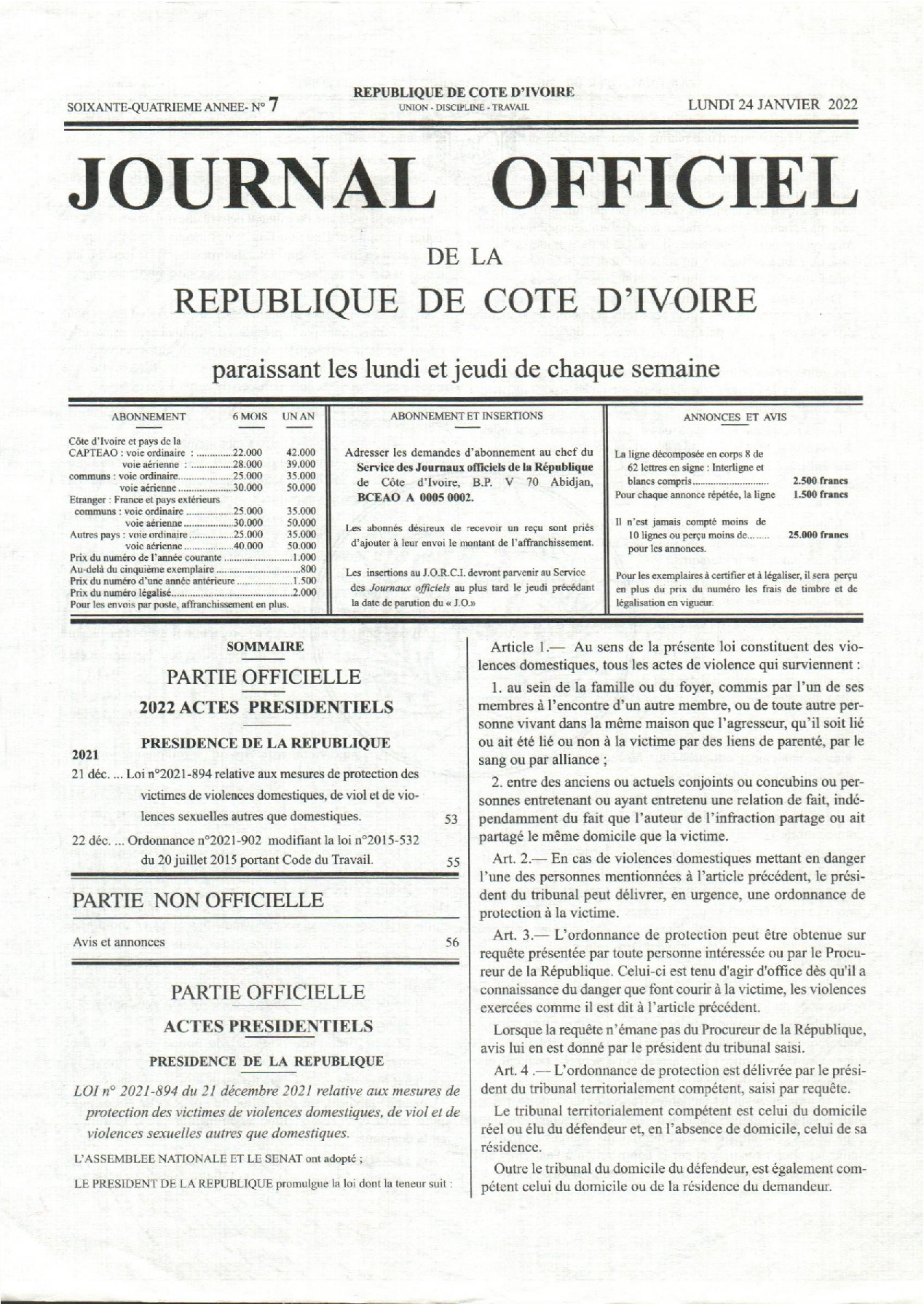 JO 2022-007