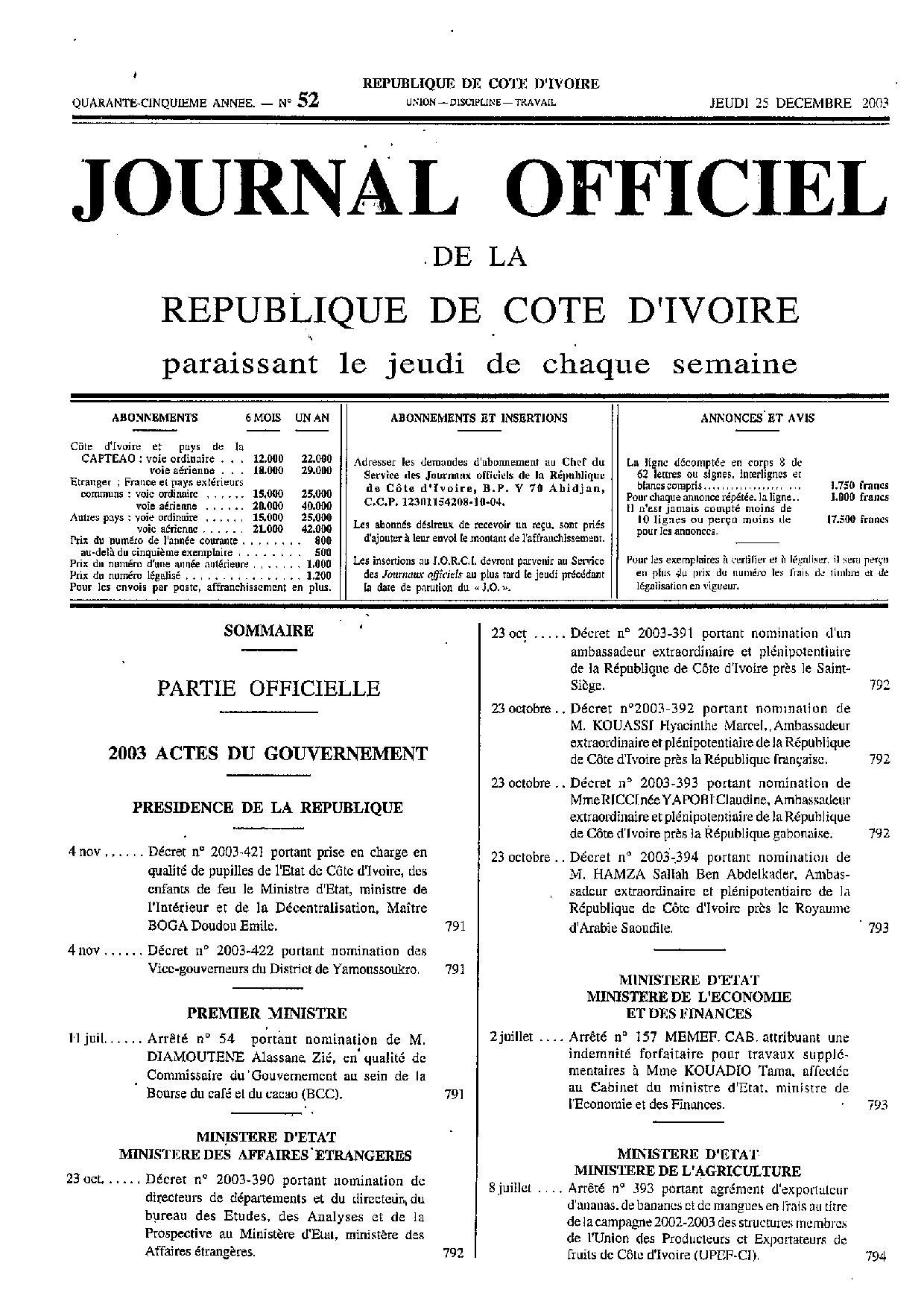JO 2003-052