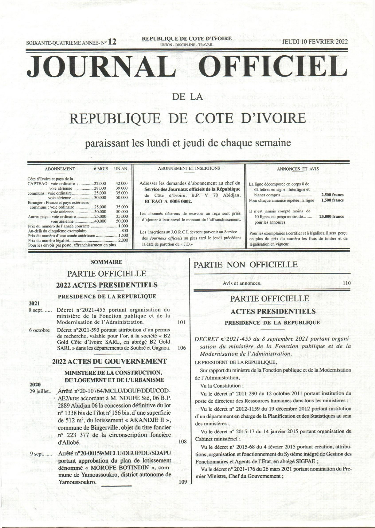 JO 2022-012
