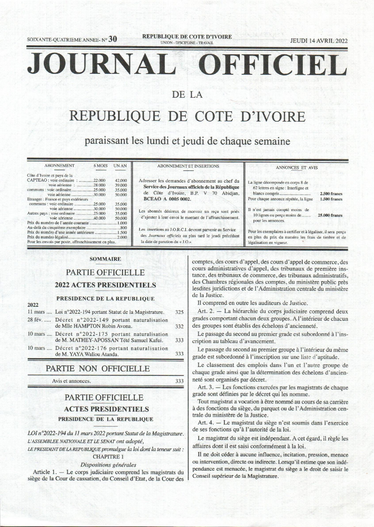 JO 2022-030