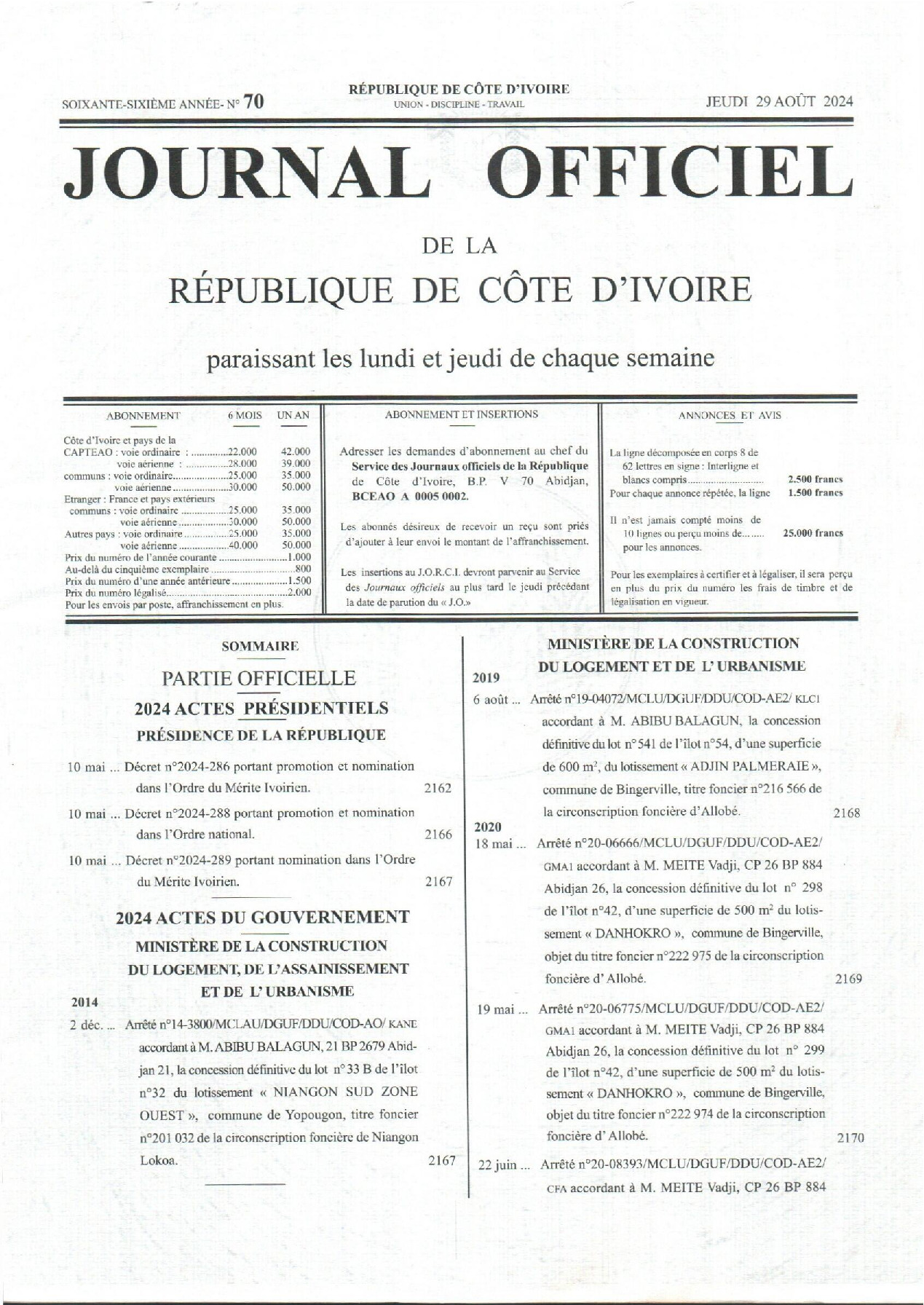 JO 2024-070