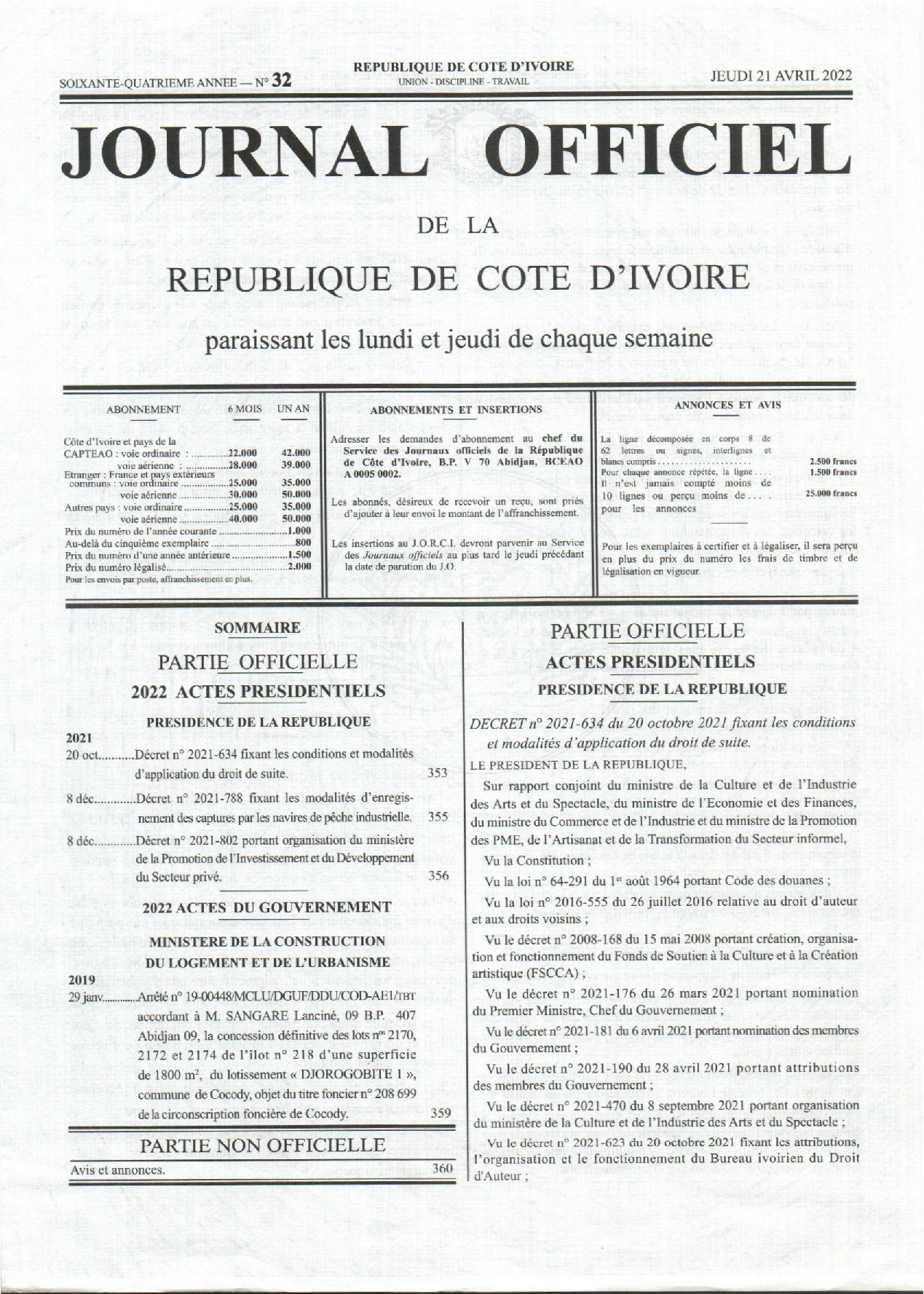 JO 2022-032