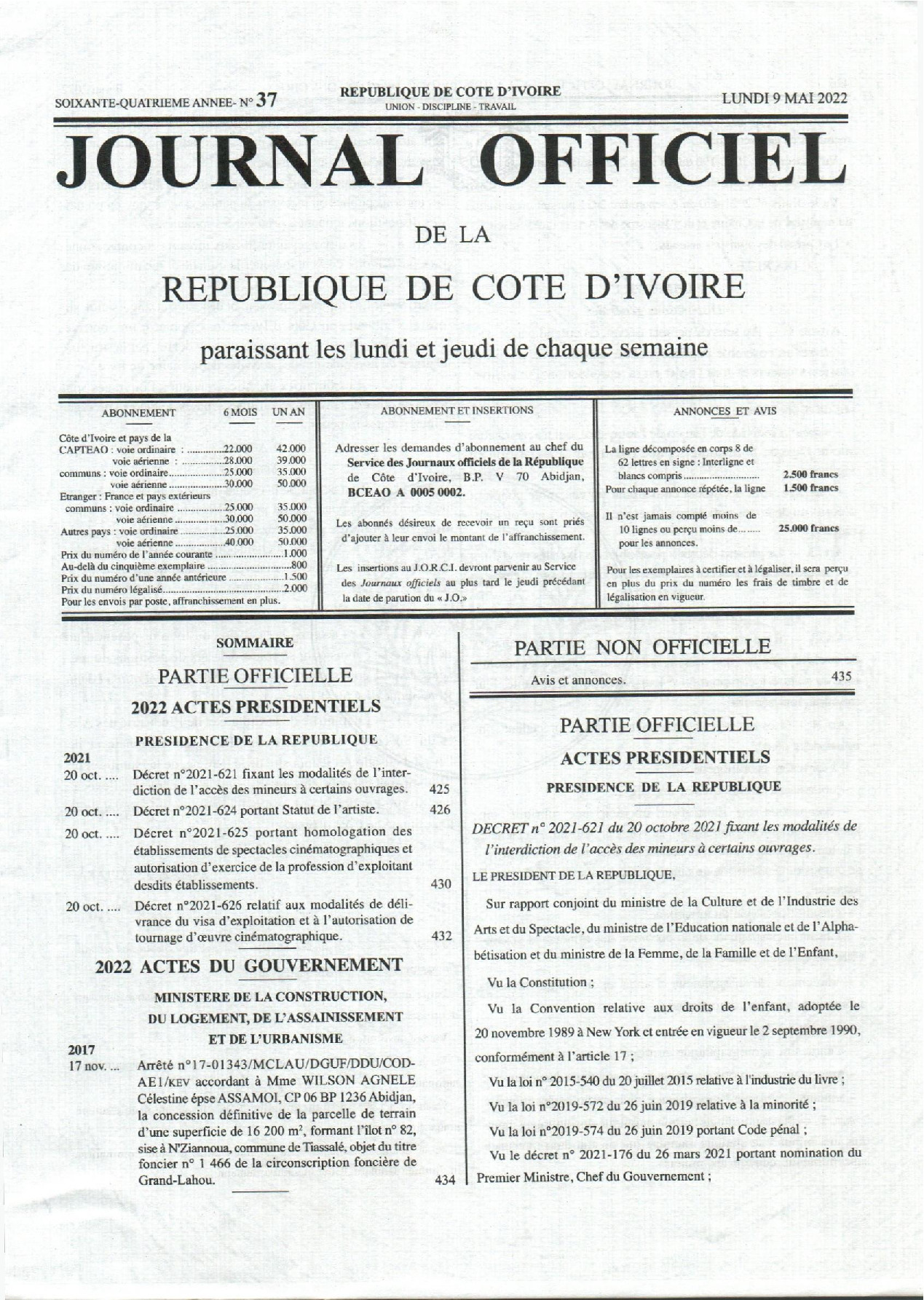 JO 2022-037