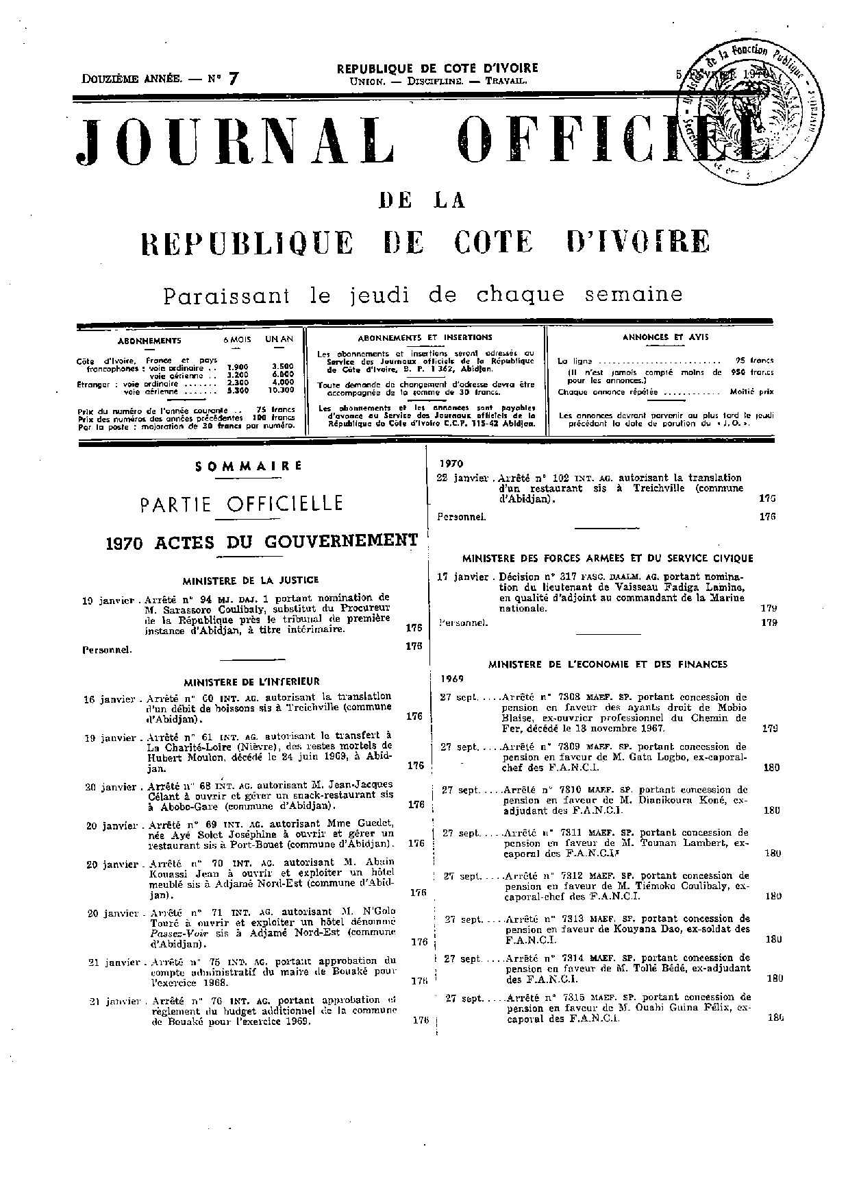 JO 1970-007