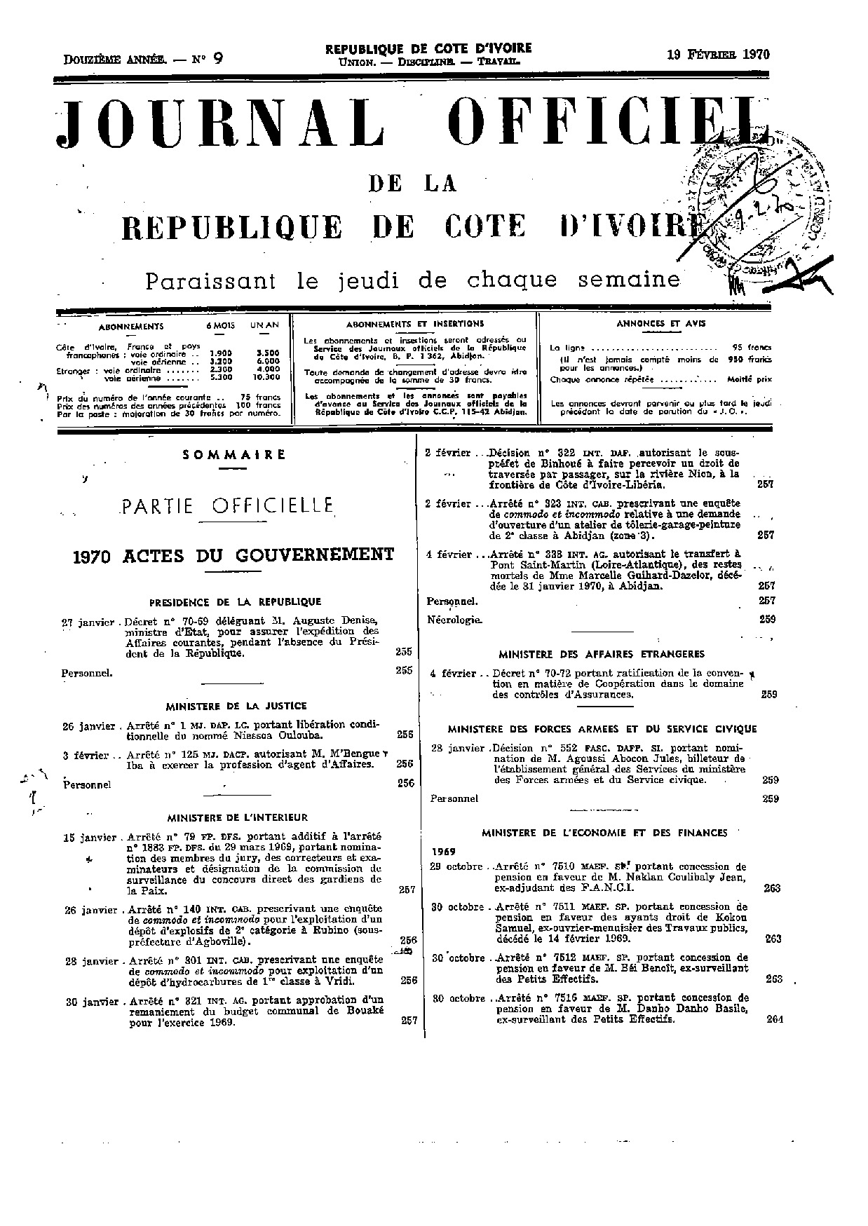JO 1970-009