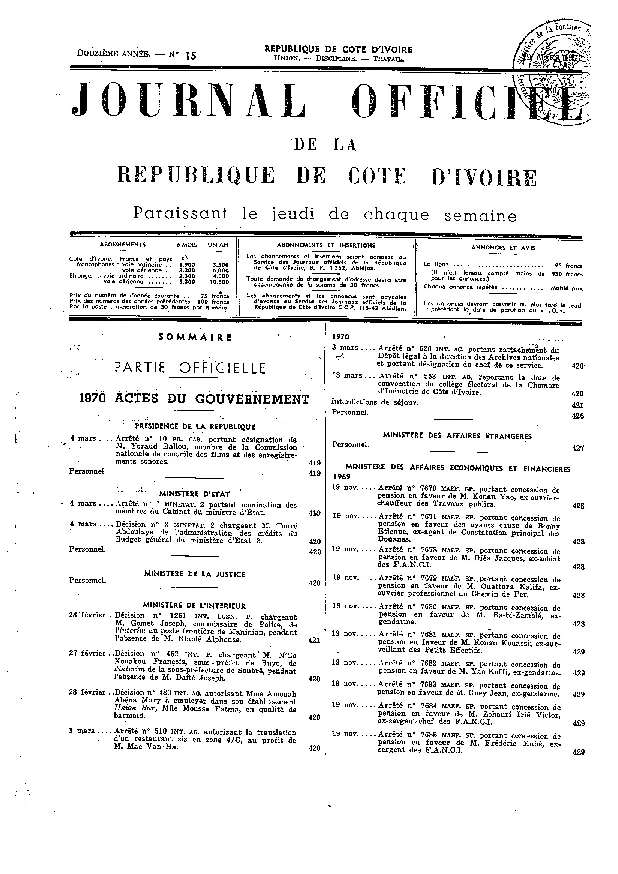 JO 1970-015
