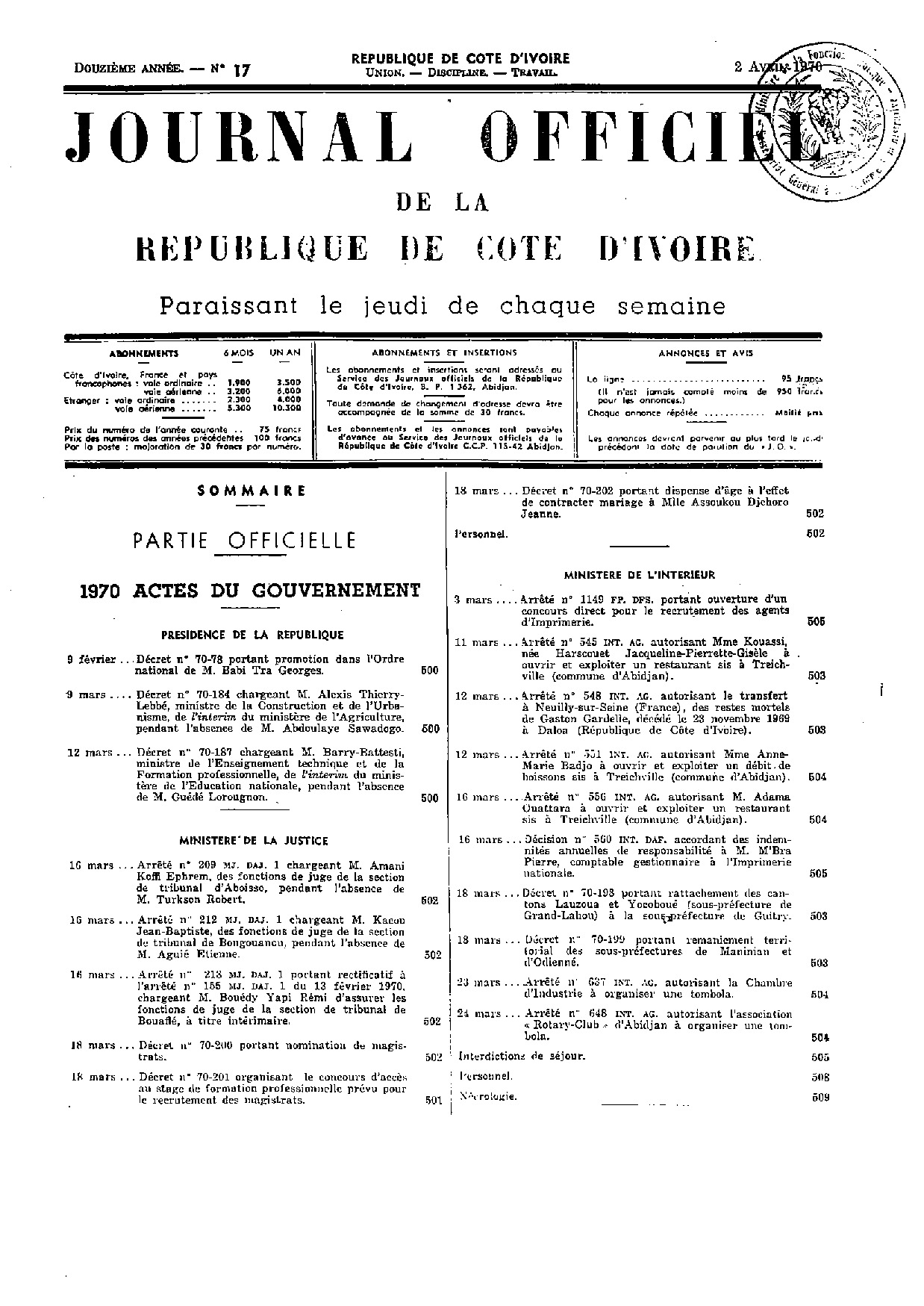 JO 1970-017