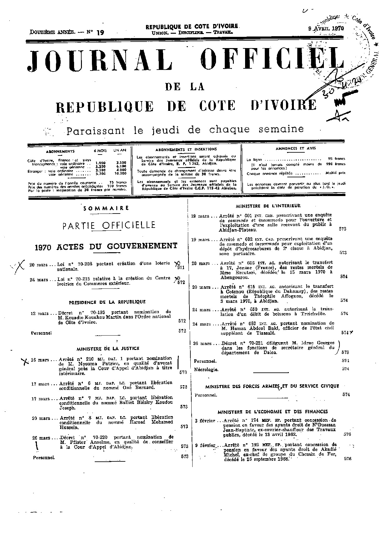 JO 1970-019