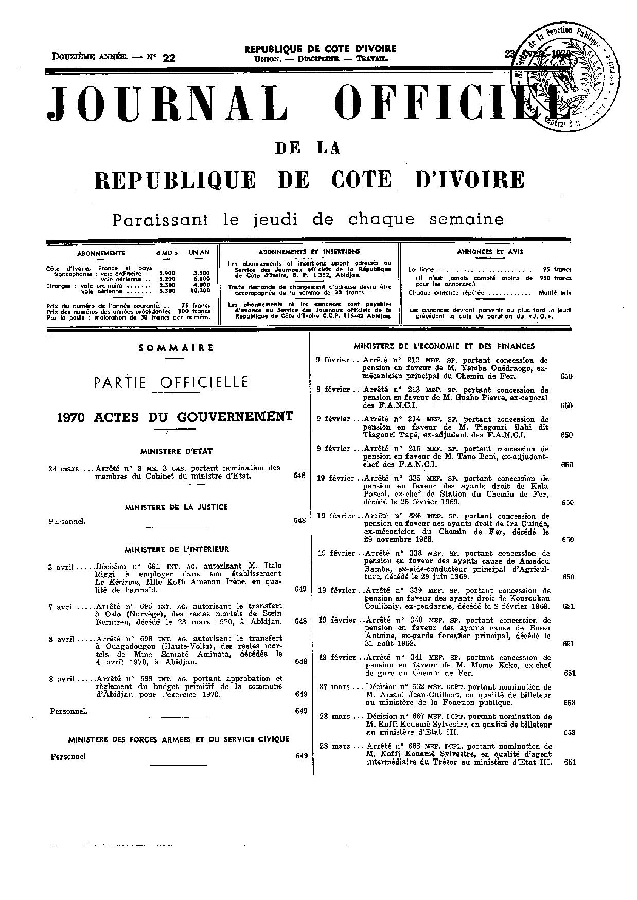 JO 1970-022