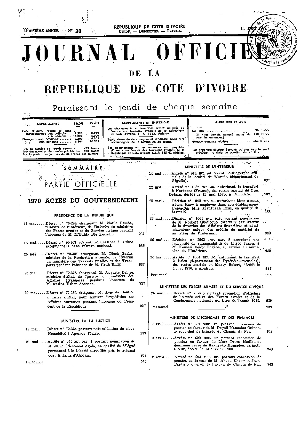 JO 1970-030