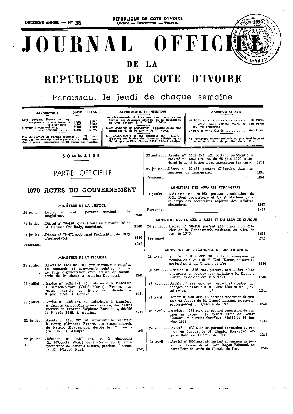 JO 1970-038