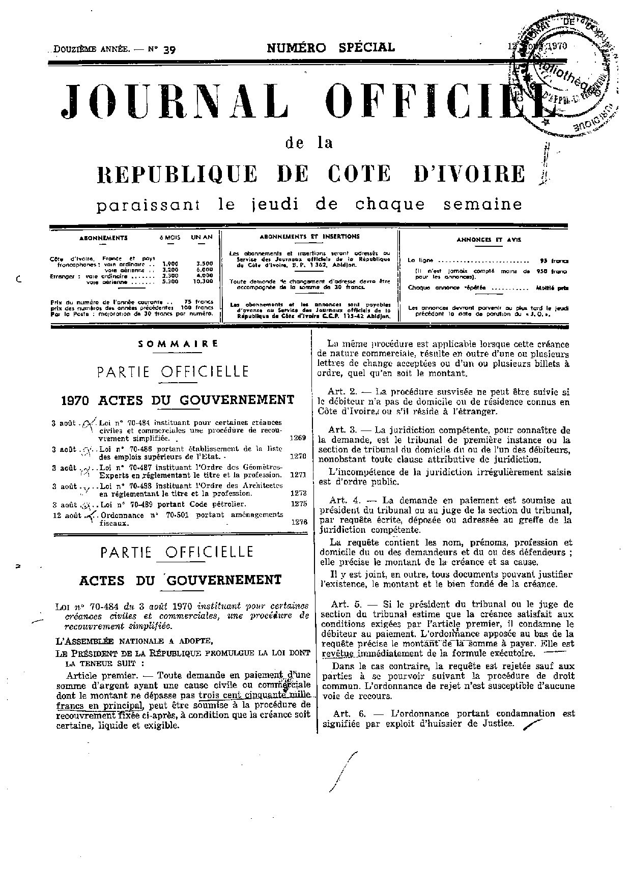 JO 1970-039