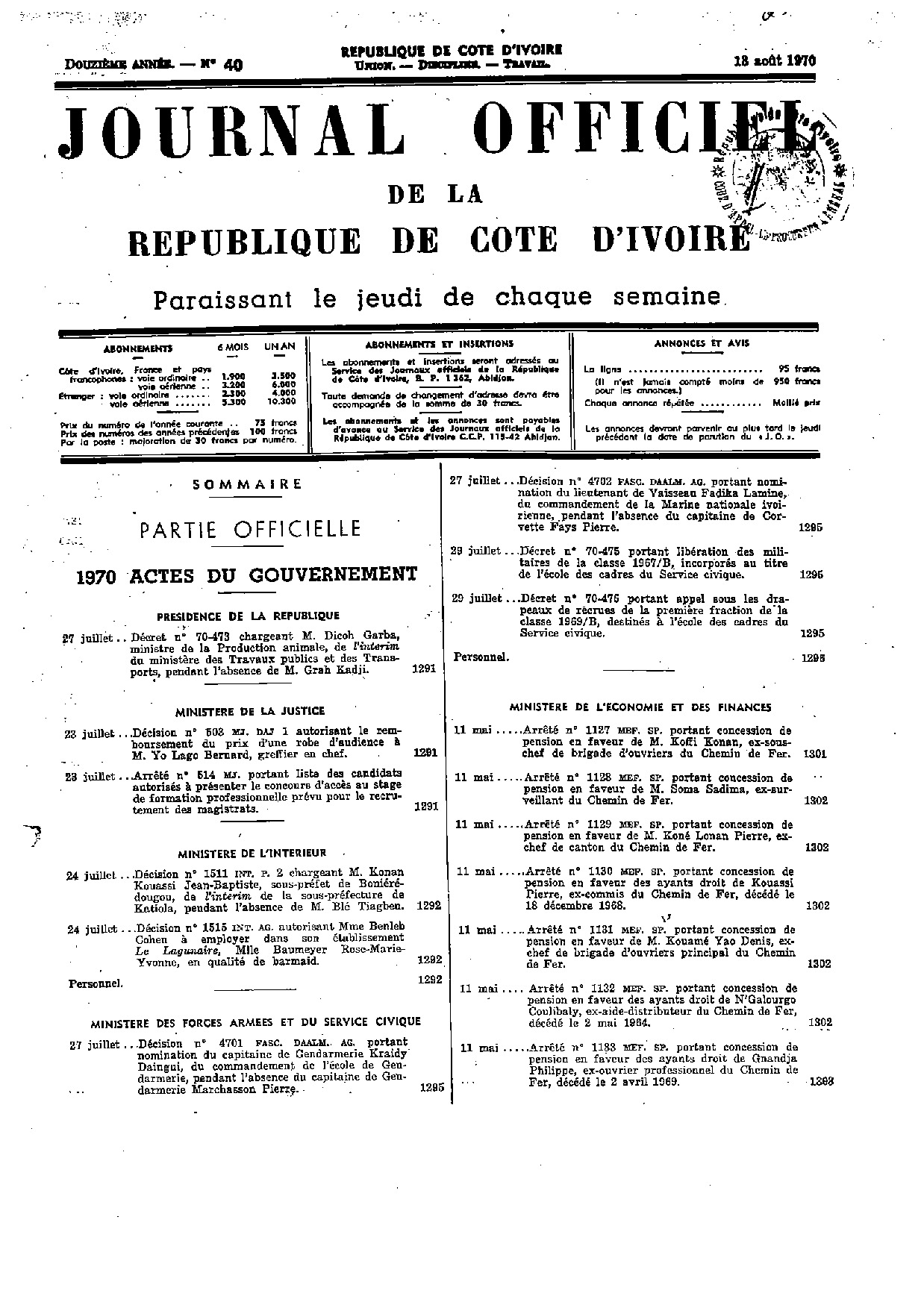 JO 1970-040