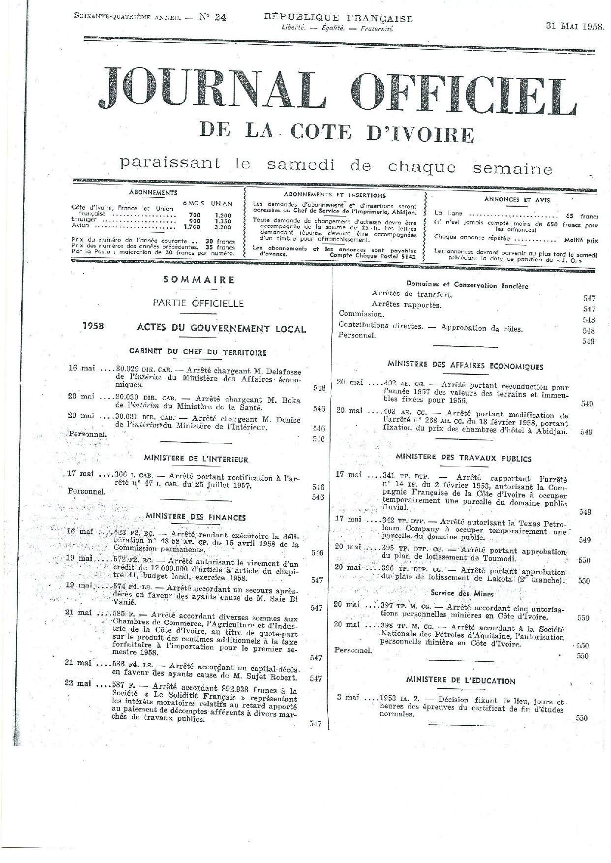 JO 1958-024 FRANCE_CI