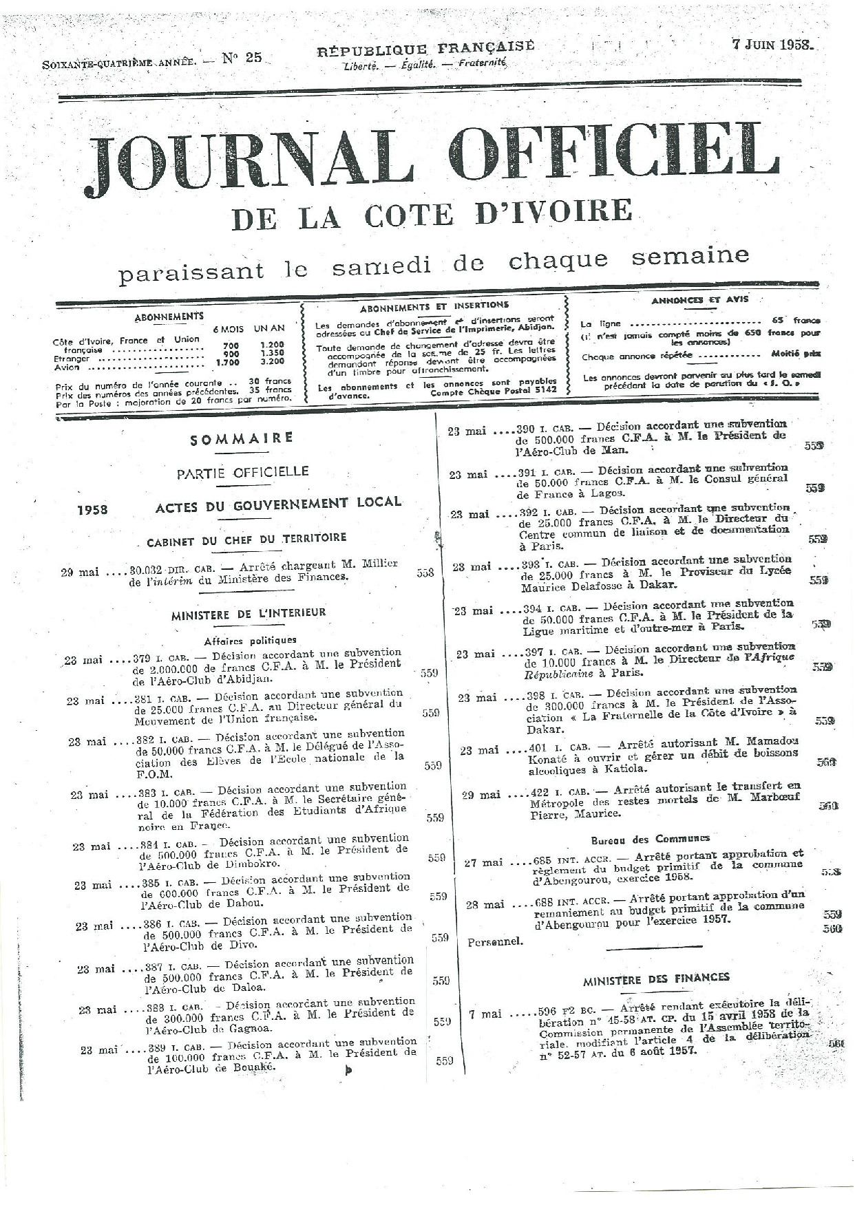 JO 1958-025 FRANCE_CI