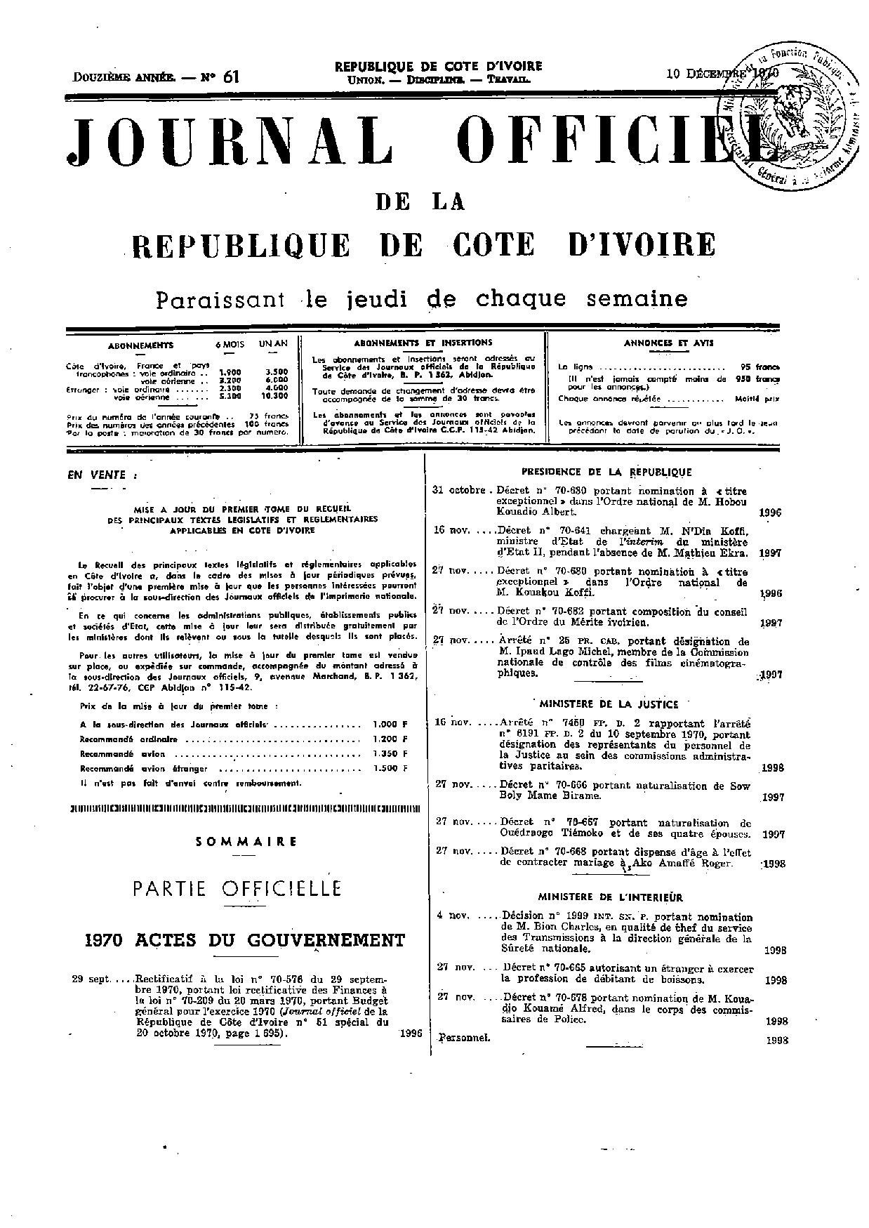 JO 1970-061