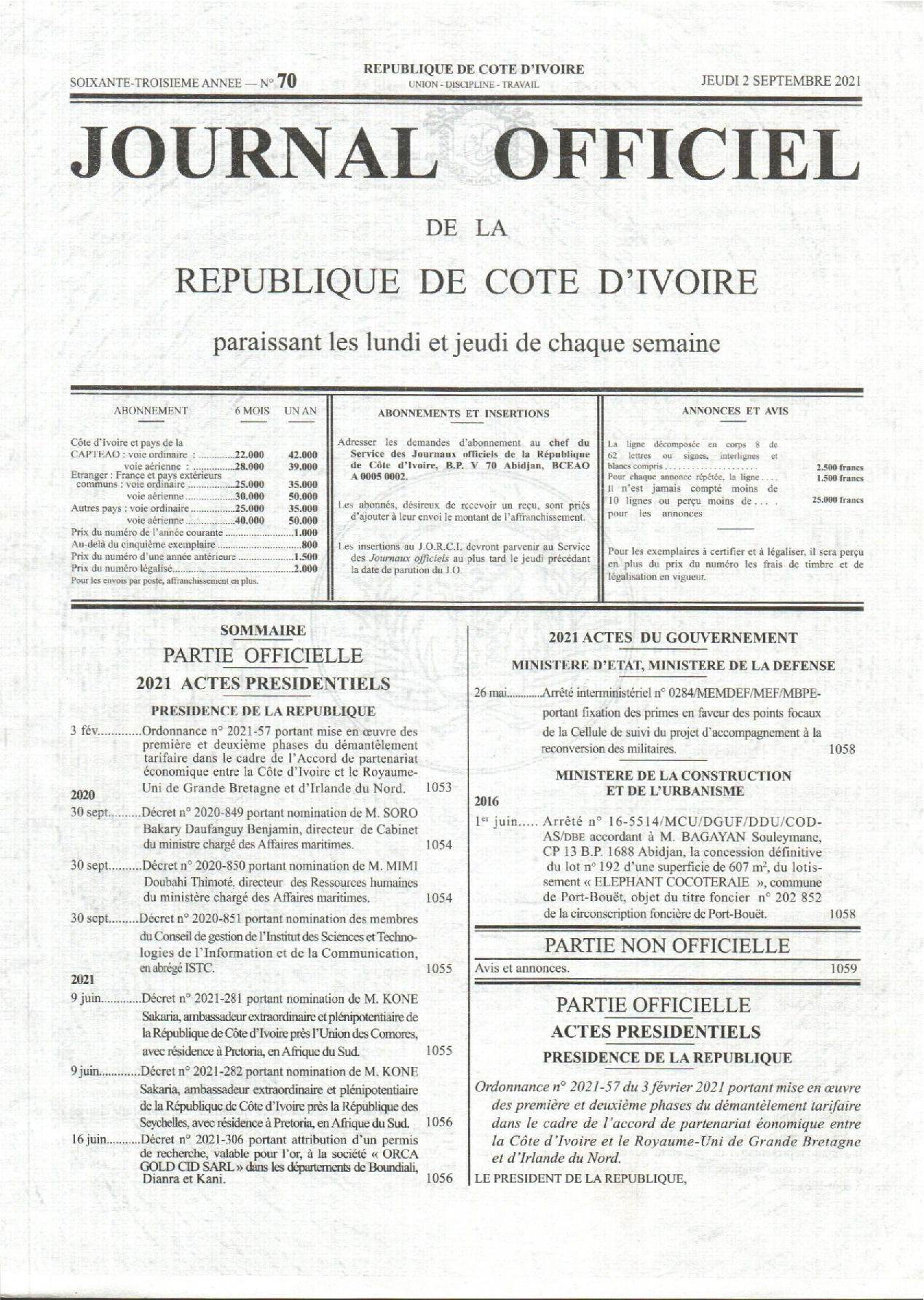 JO 2021-070